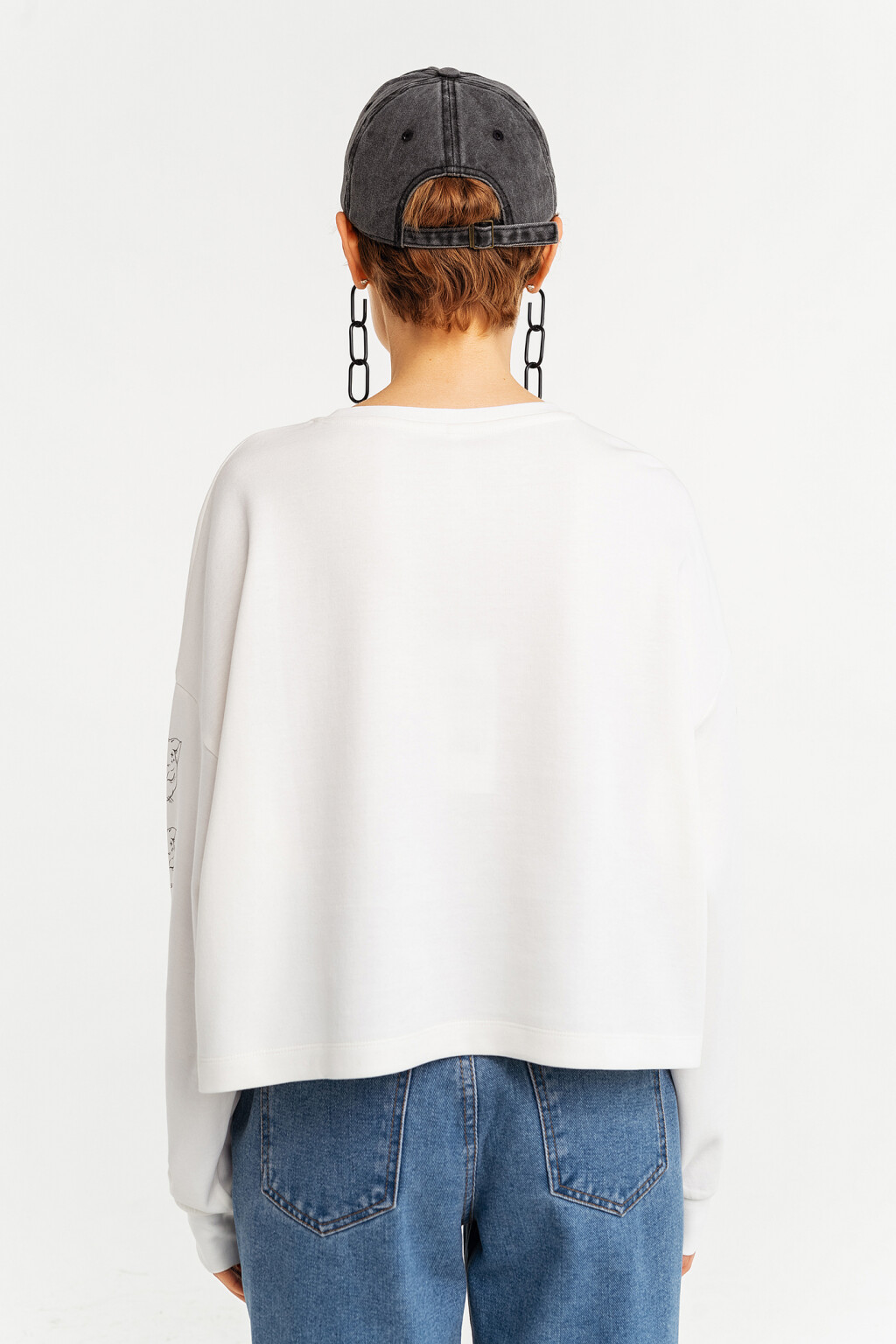 джемпер женский - цвет белый - 4