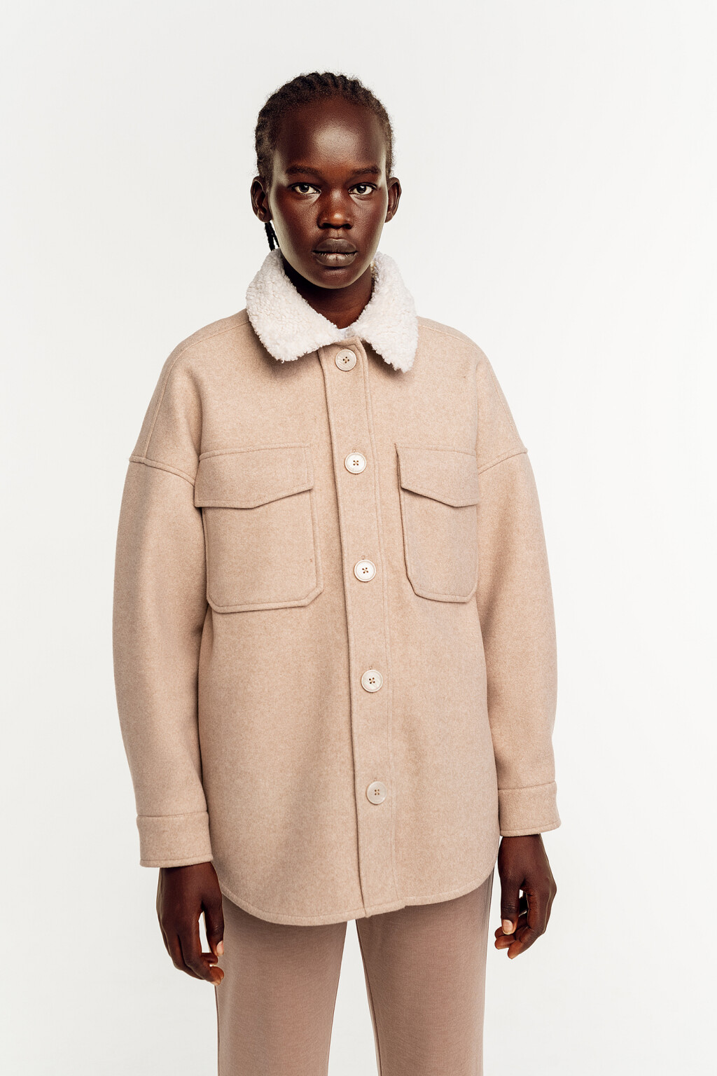 полупальто женское - цвет бежевый - 2