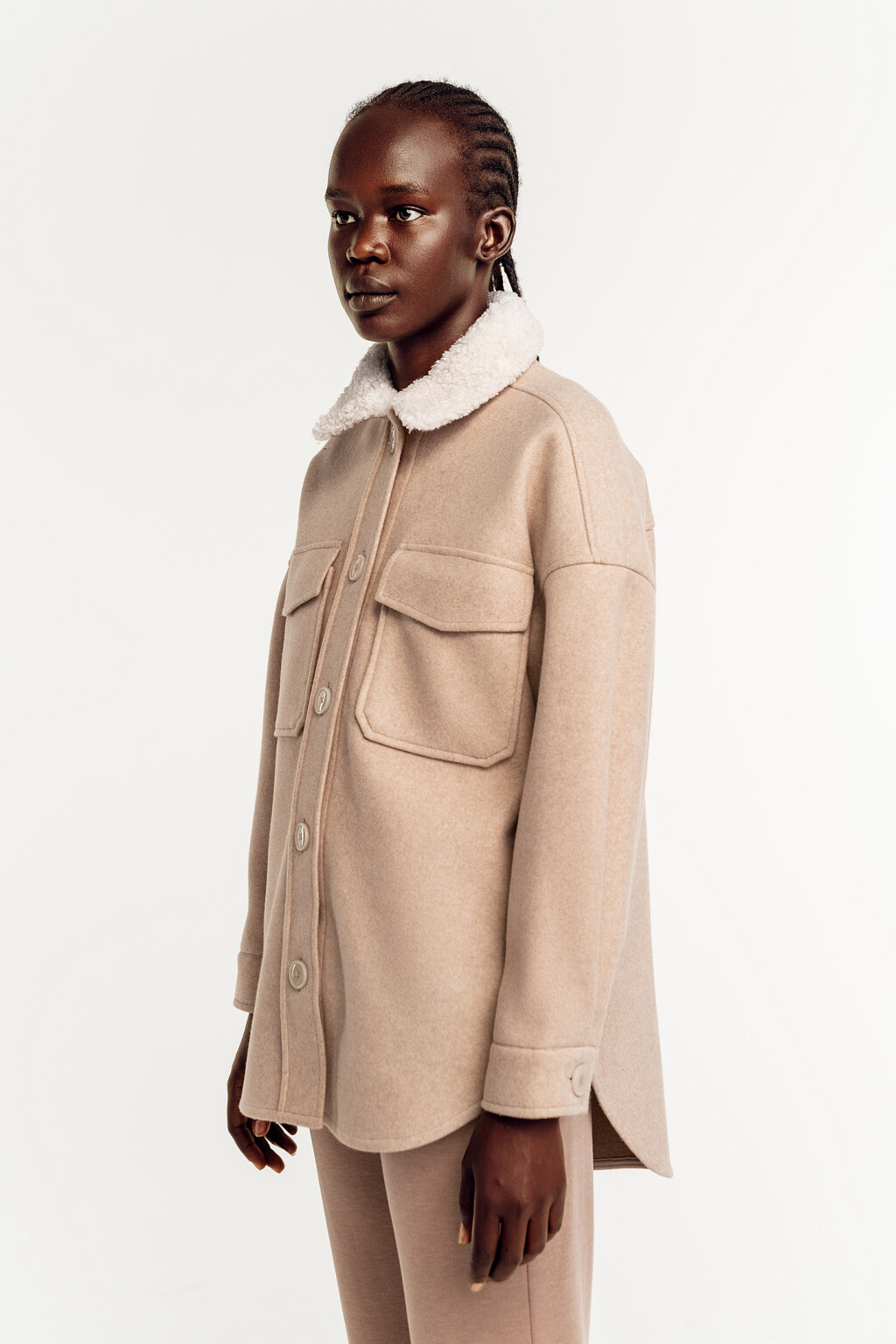 полупальто женское - цвет бежевый - 3