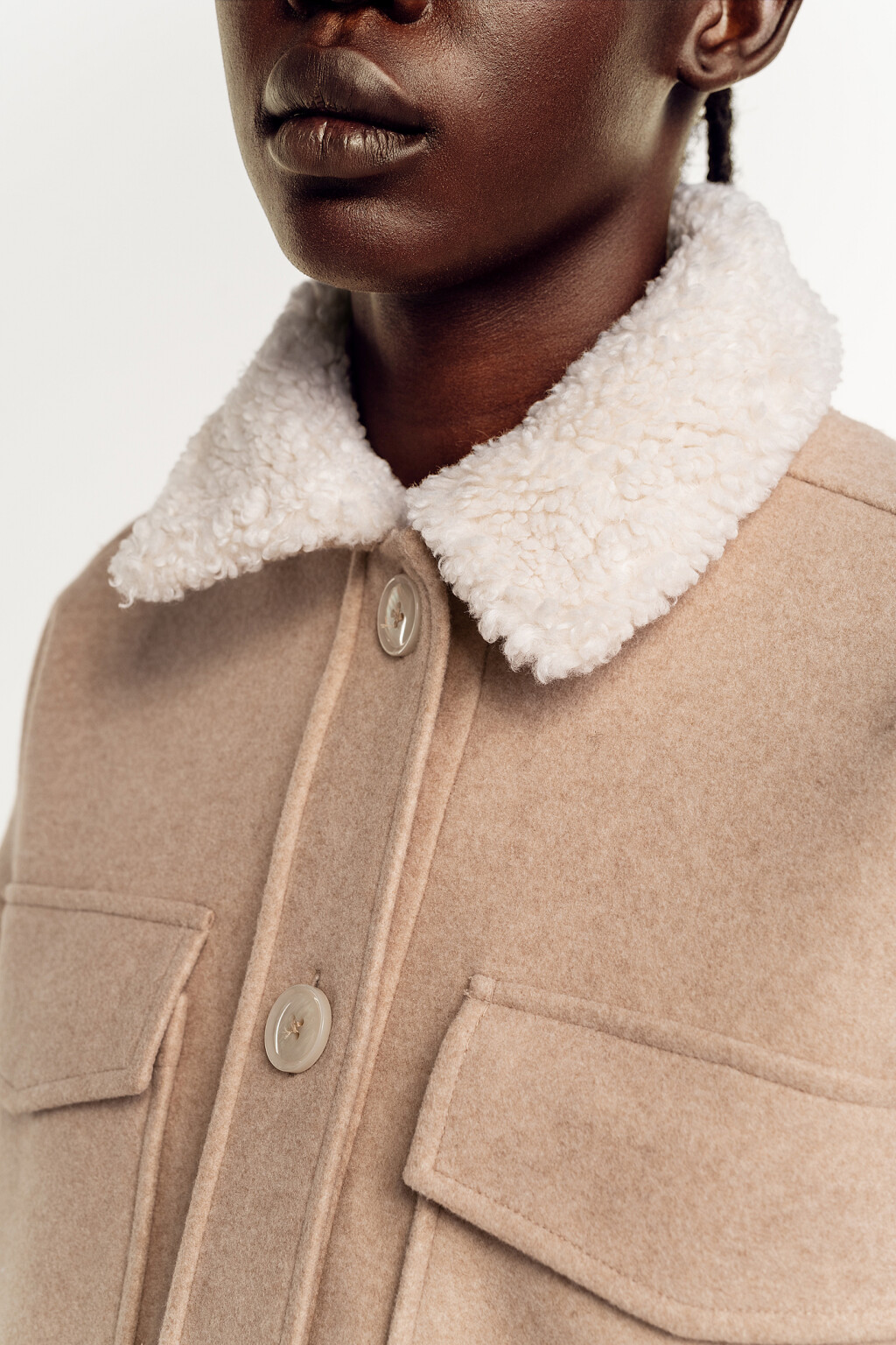 полупальто женское - цвет бежевый - 5