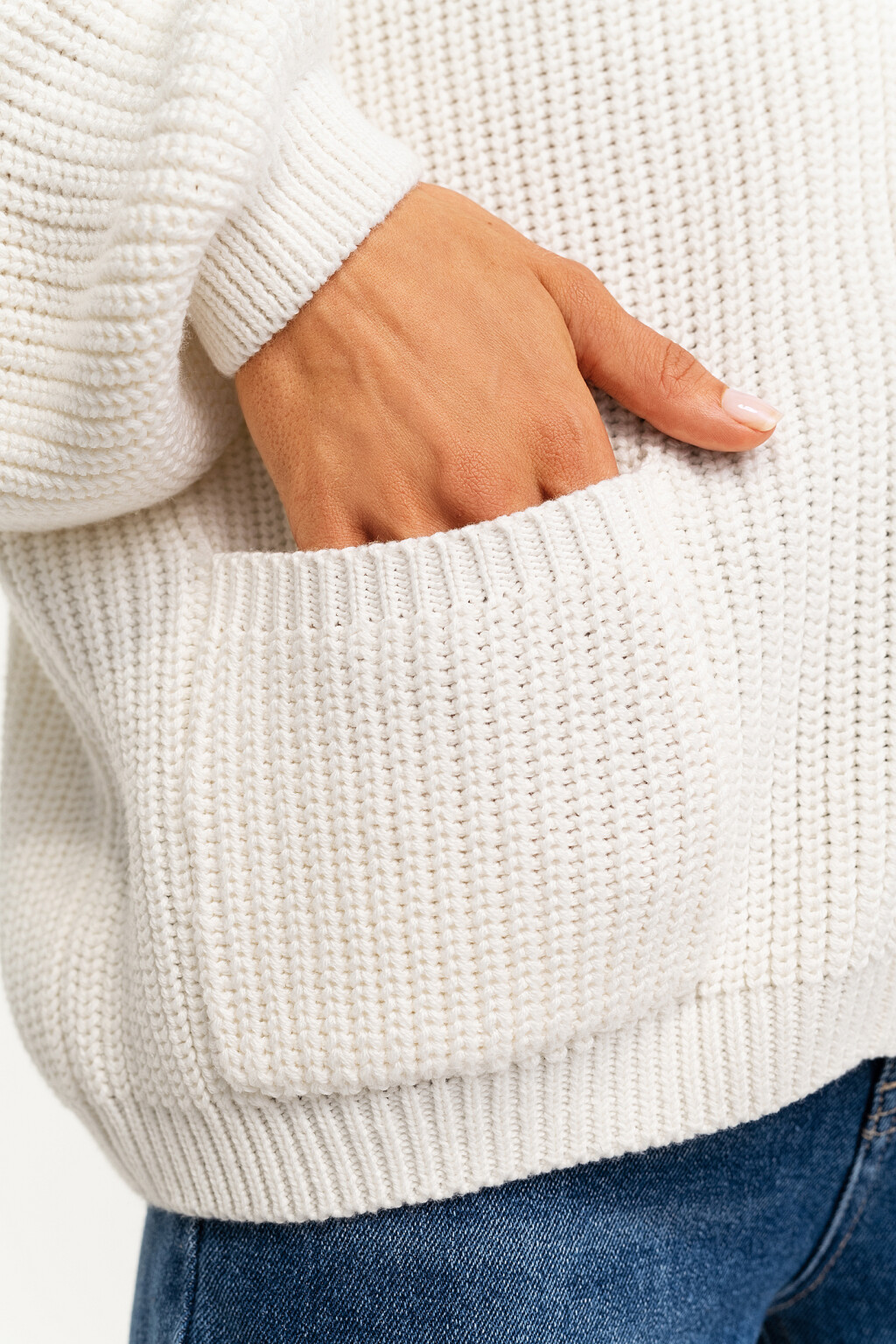 кардиган oversize крупной вязки - цвет бежевый - 5