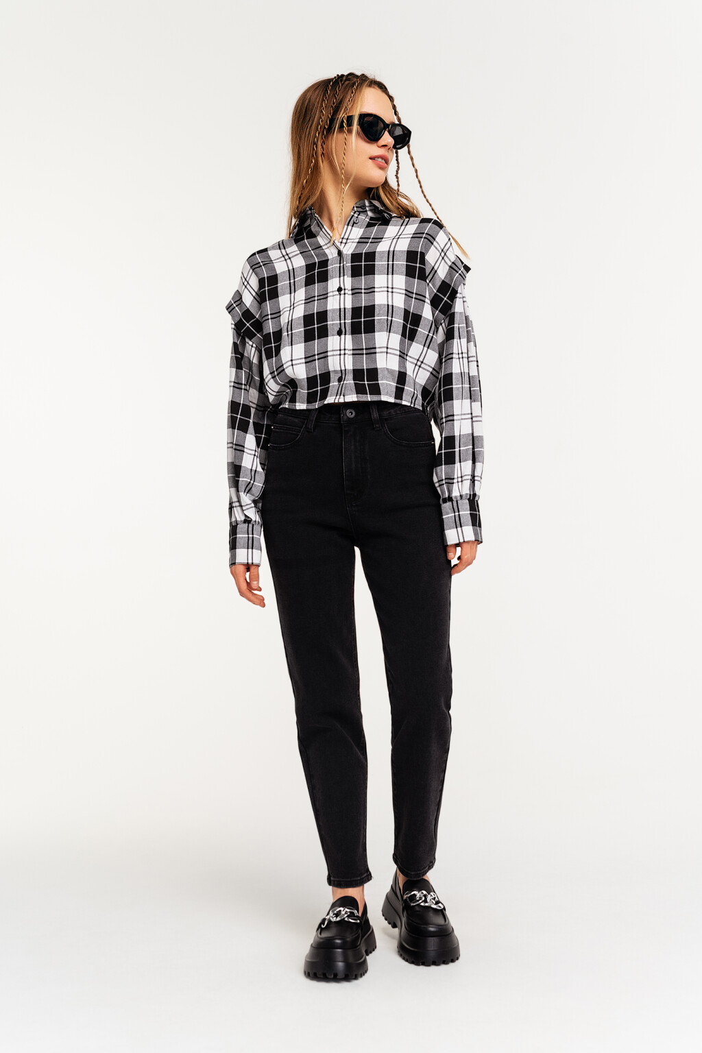 блузка женская - цвет черный - 1