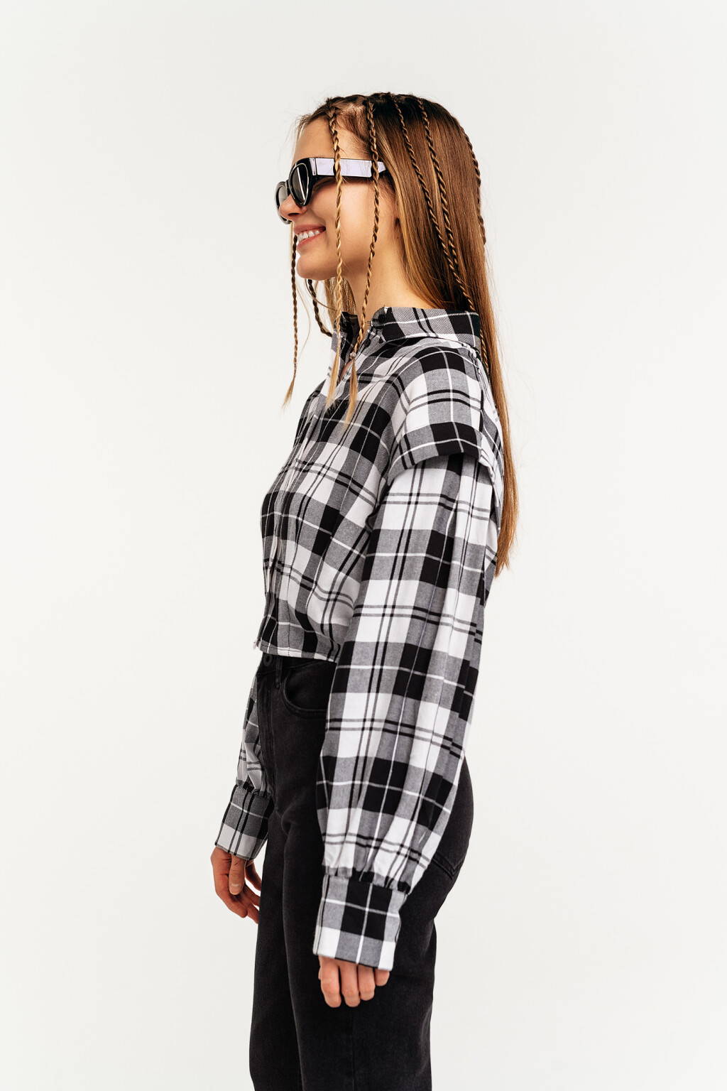 блузка женская - цвет черный - 3