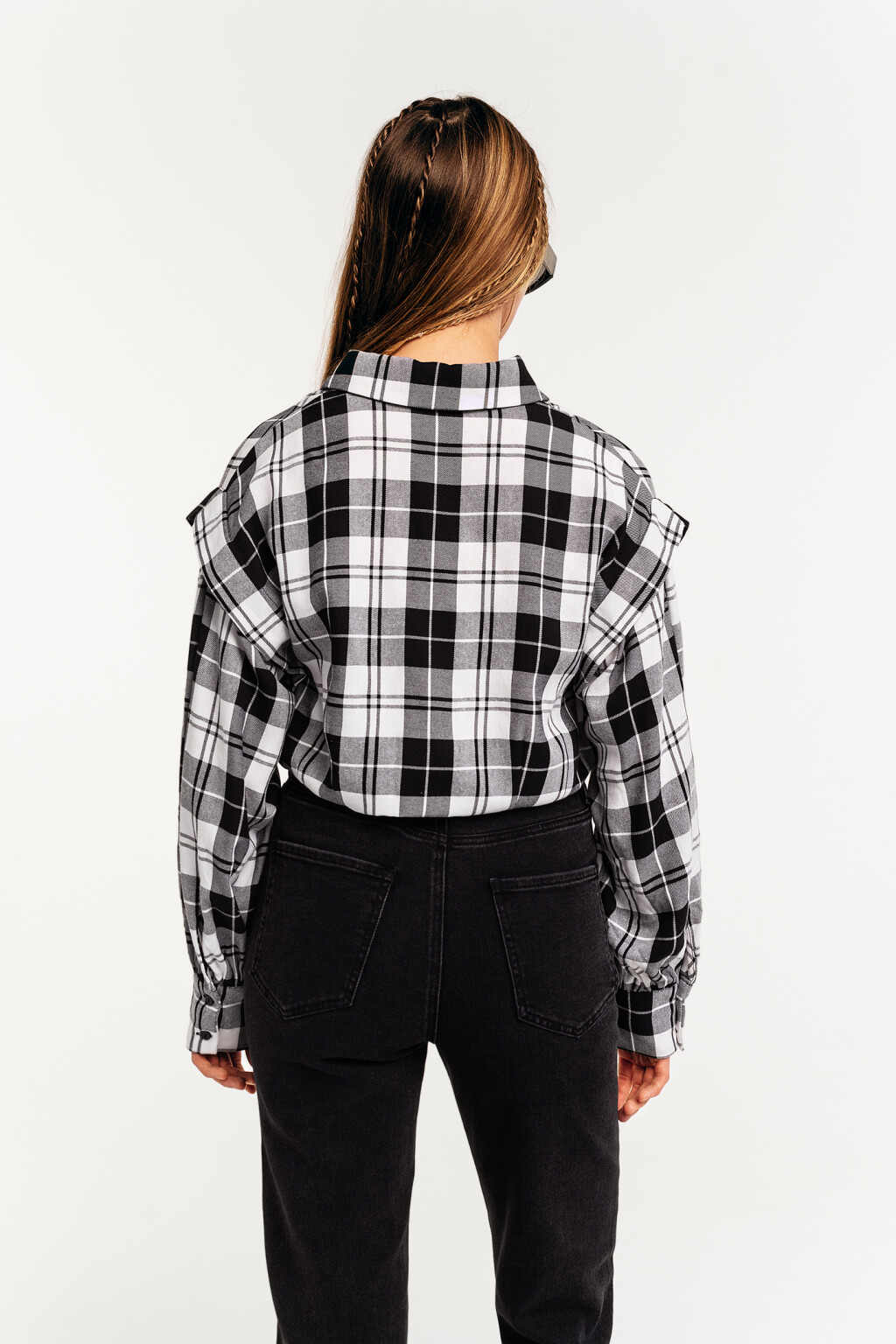 блузка женская - цвет черный - 4