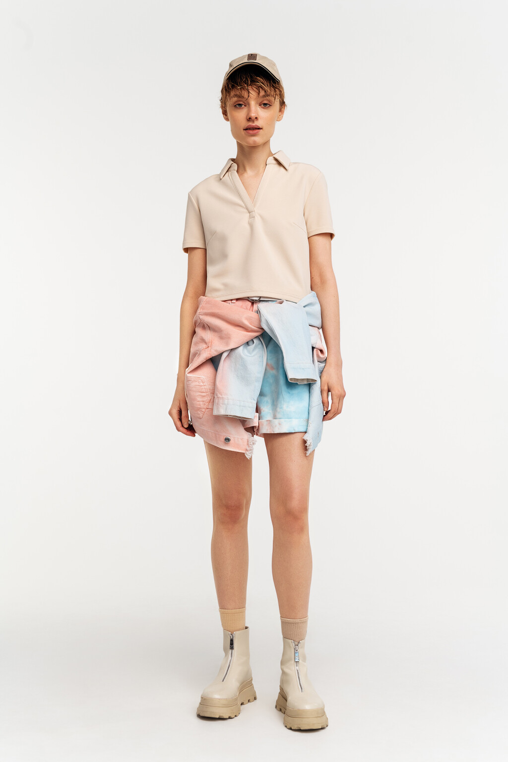 блузка женская - цвет бежевый - 1