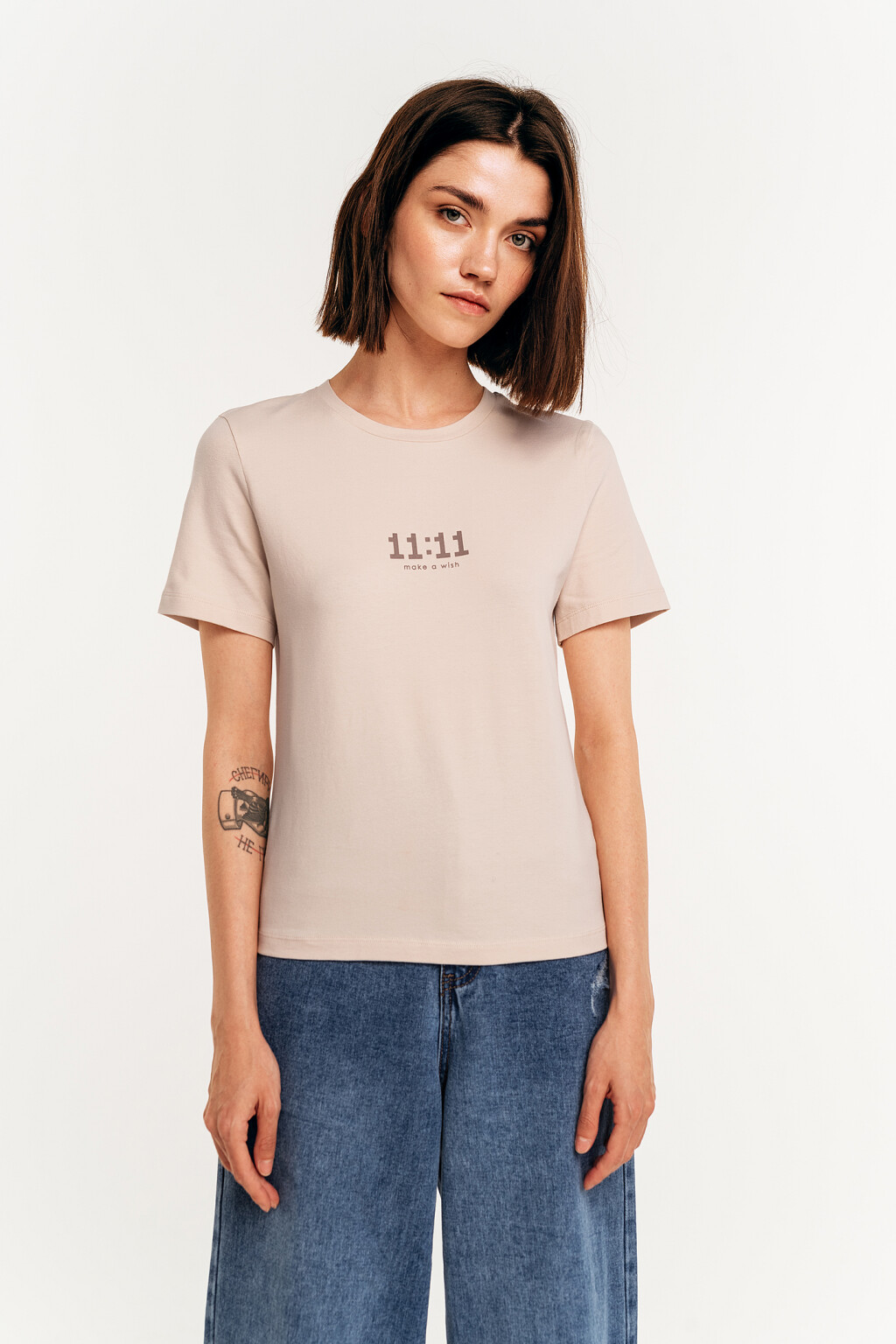 футболка женская - цвет бежевый - 1