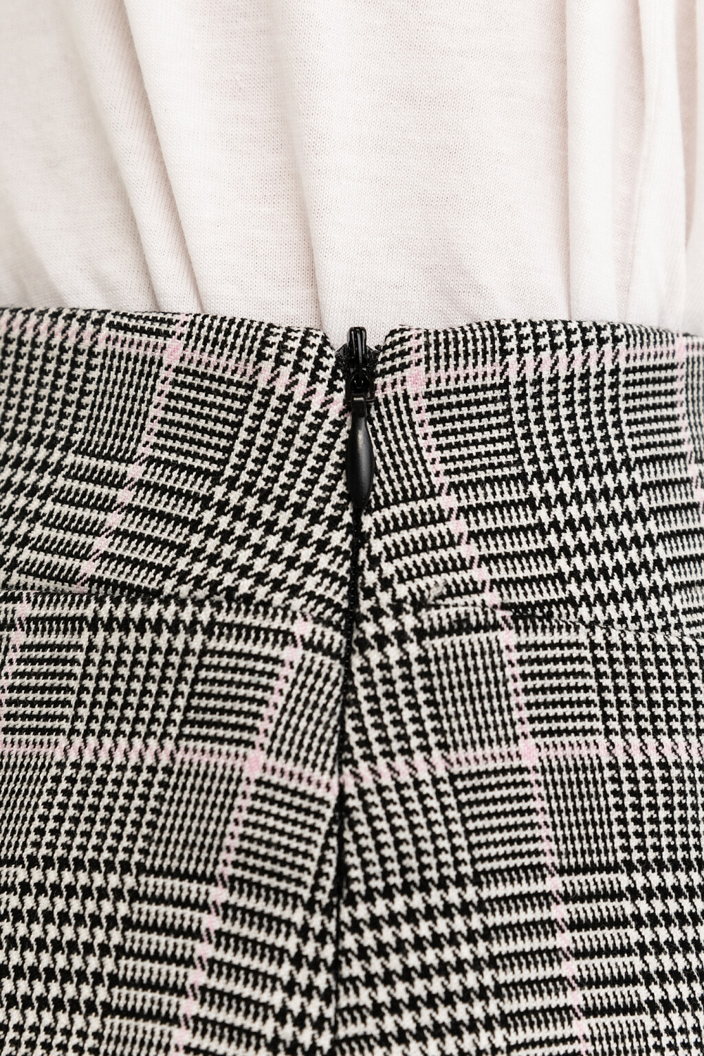 юбка-трапеция мини в клетку - цвет серый - 8