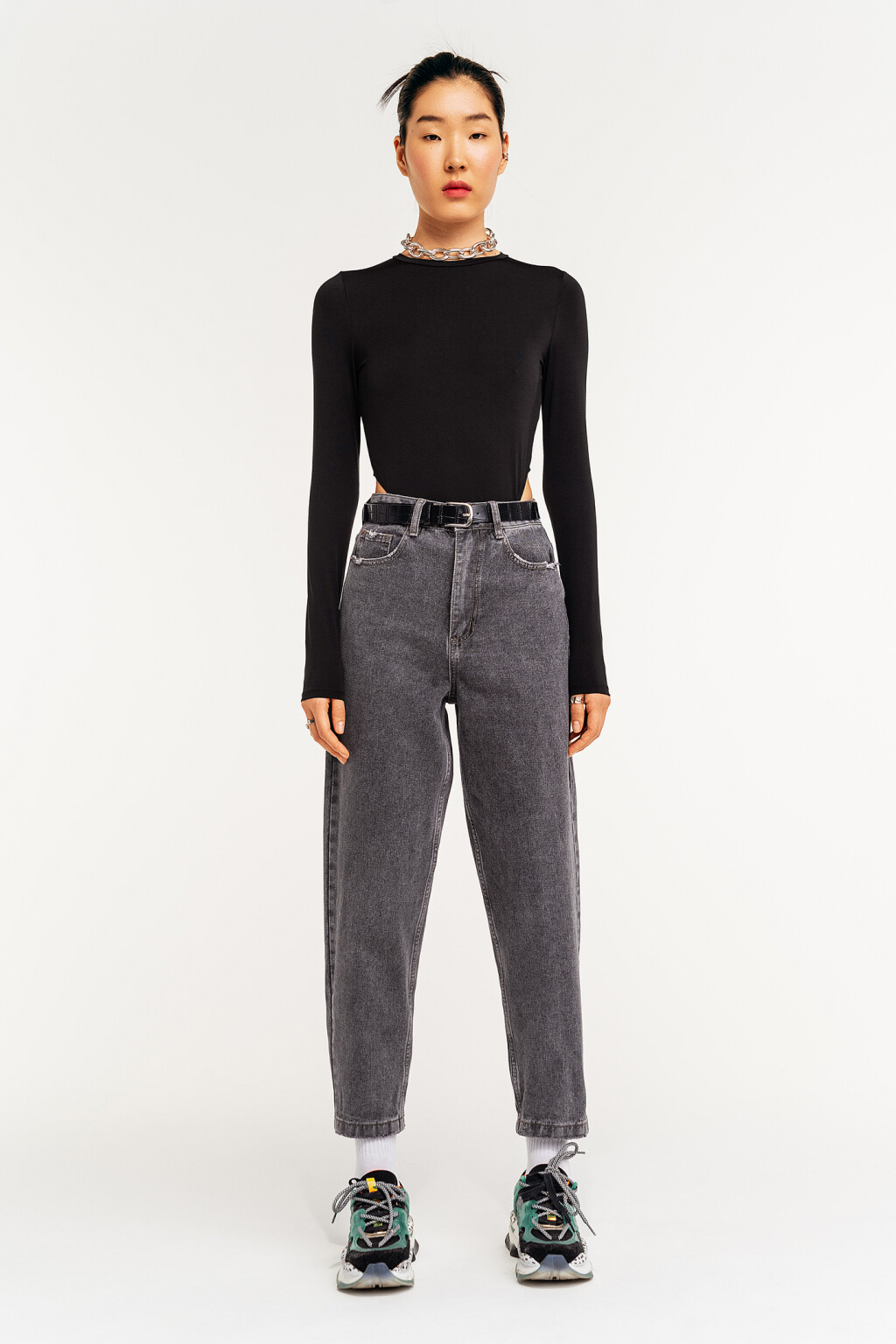 блузка (боди) женская - цвет черный - 1