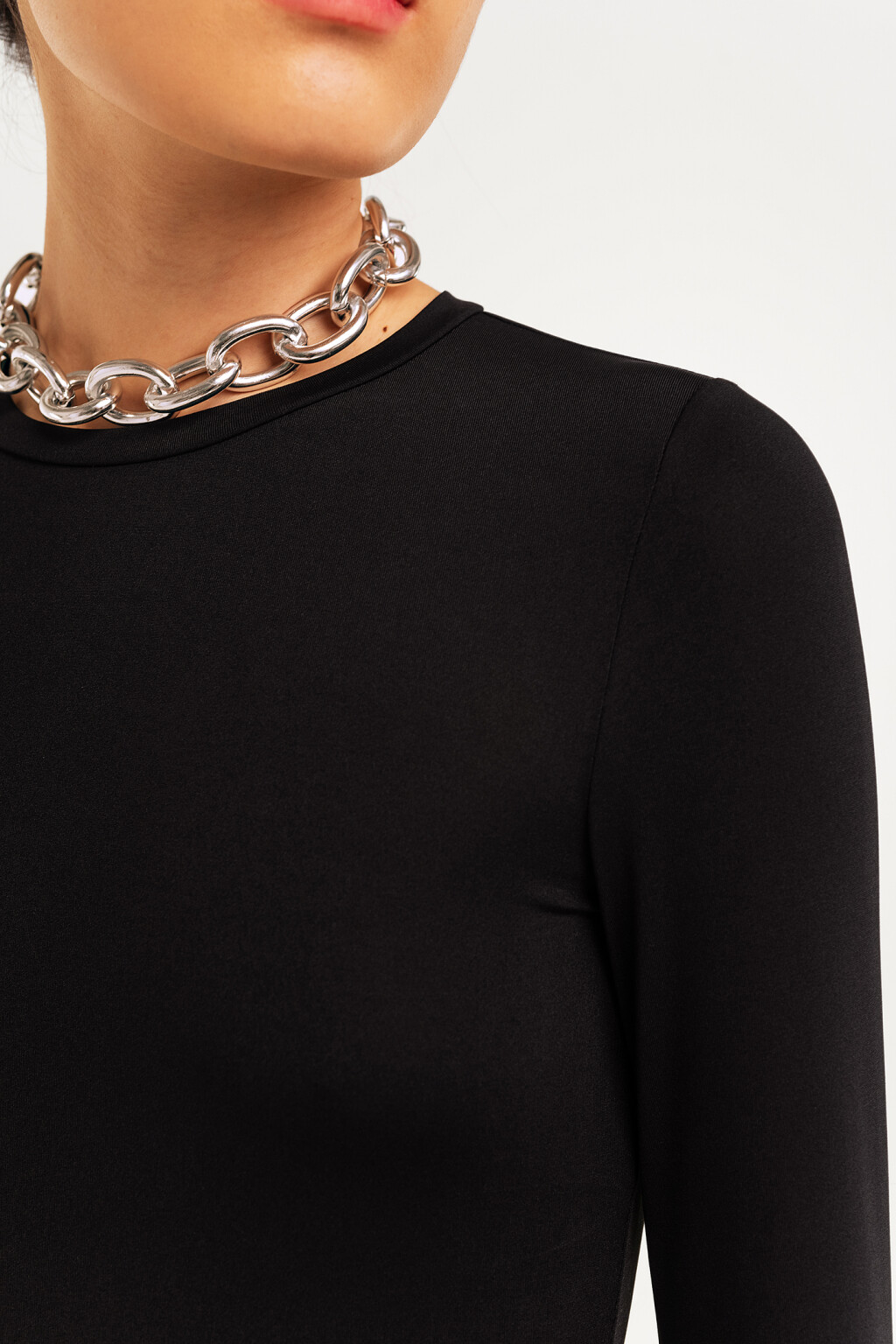 блузка (боди) женская - цвет черный - 5