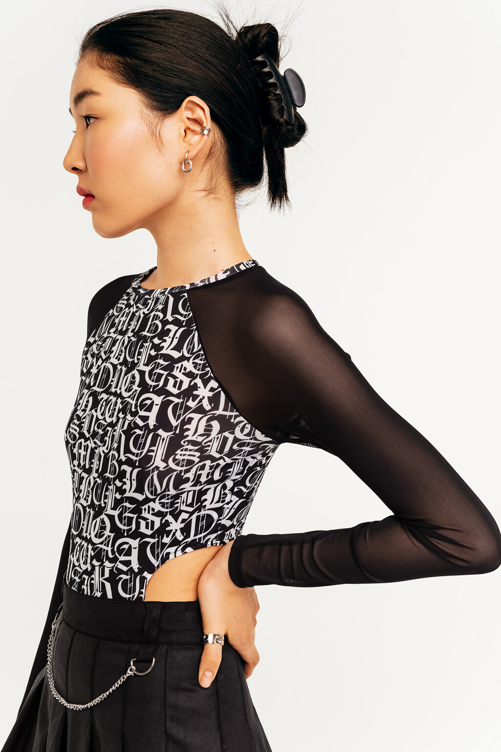 блузка (боди) женская - цвет белый - 3