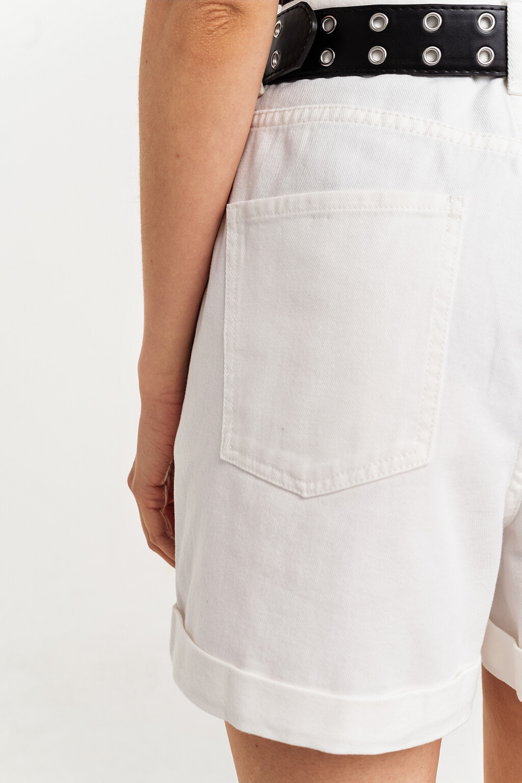 шорты джинсовые женские - цвет белый - 5
