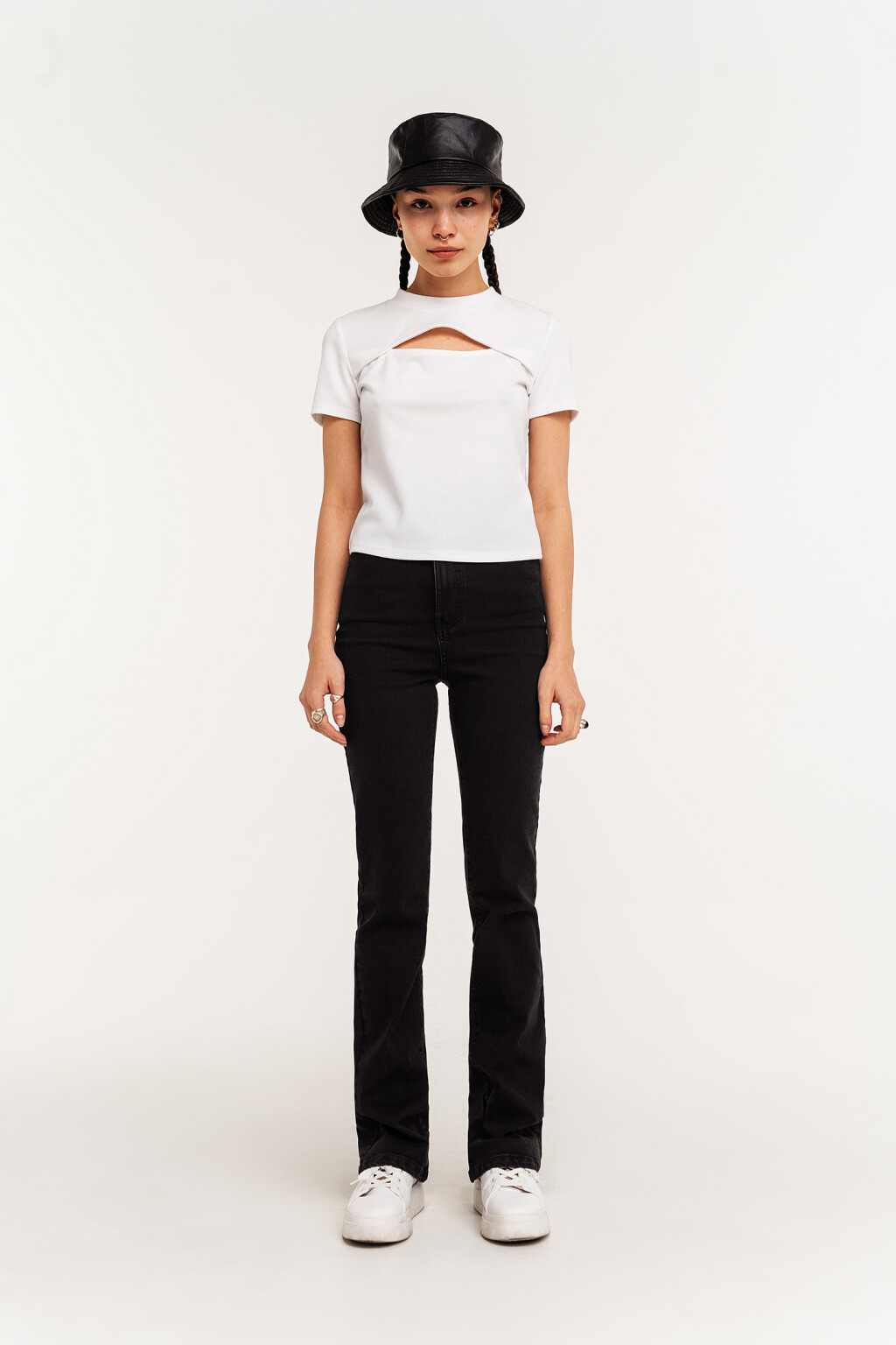 блузка женская - цвет белый - 1