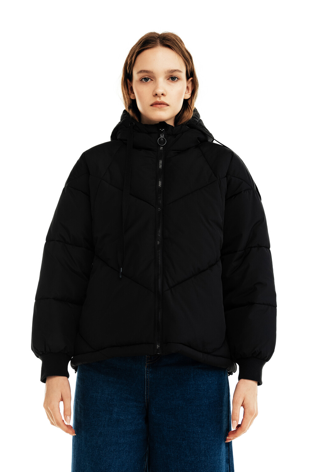 куртка женская - цвет черный - 1