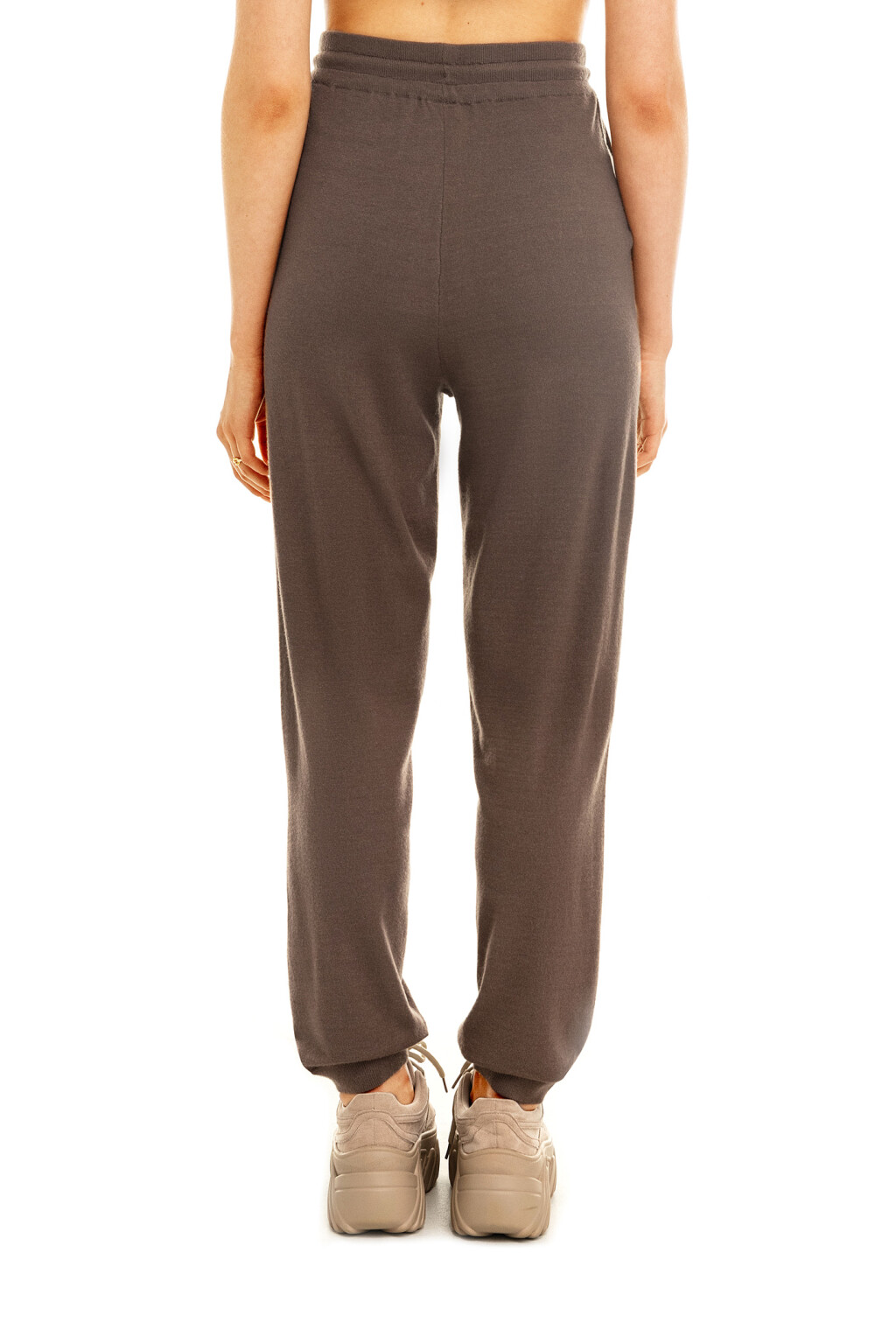 Брюки-джоггеры трикотажные - цвет бежевый - 2