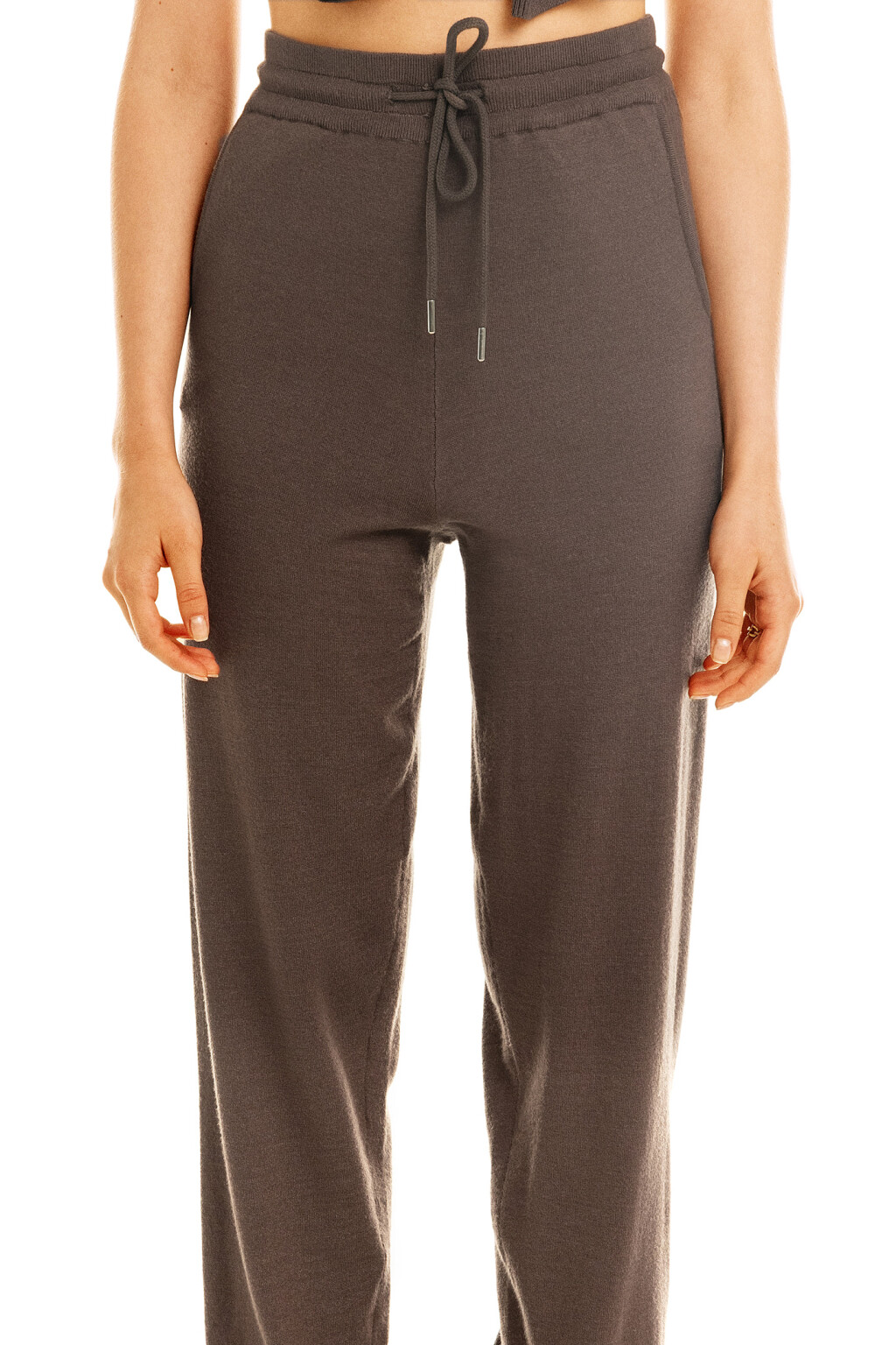 Брюки-джоггеры трикотажные - цвет бежевый - 7