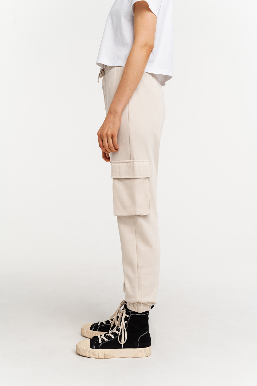 брюки карго хлопковые - цвет бежевый - 3