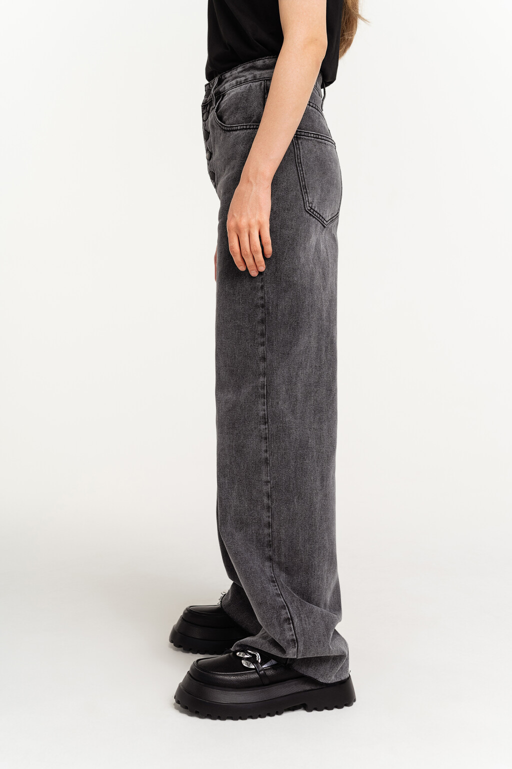 брюки джинсовые женские - цвет черный - 3