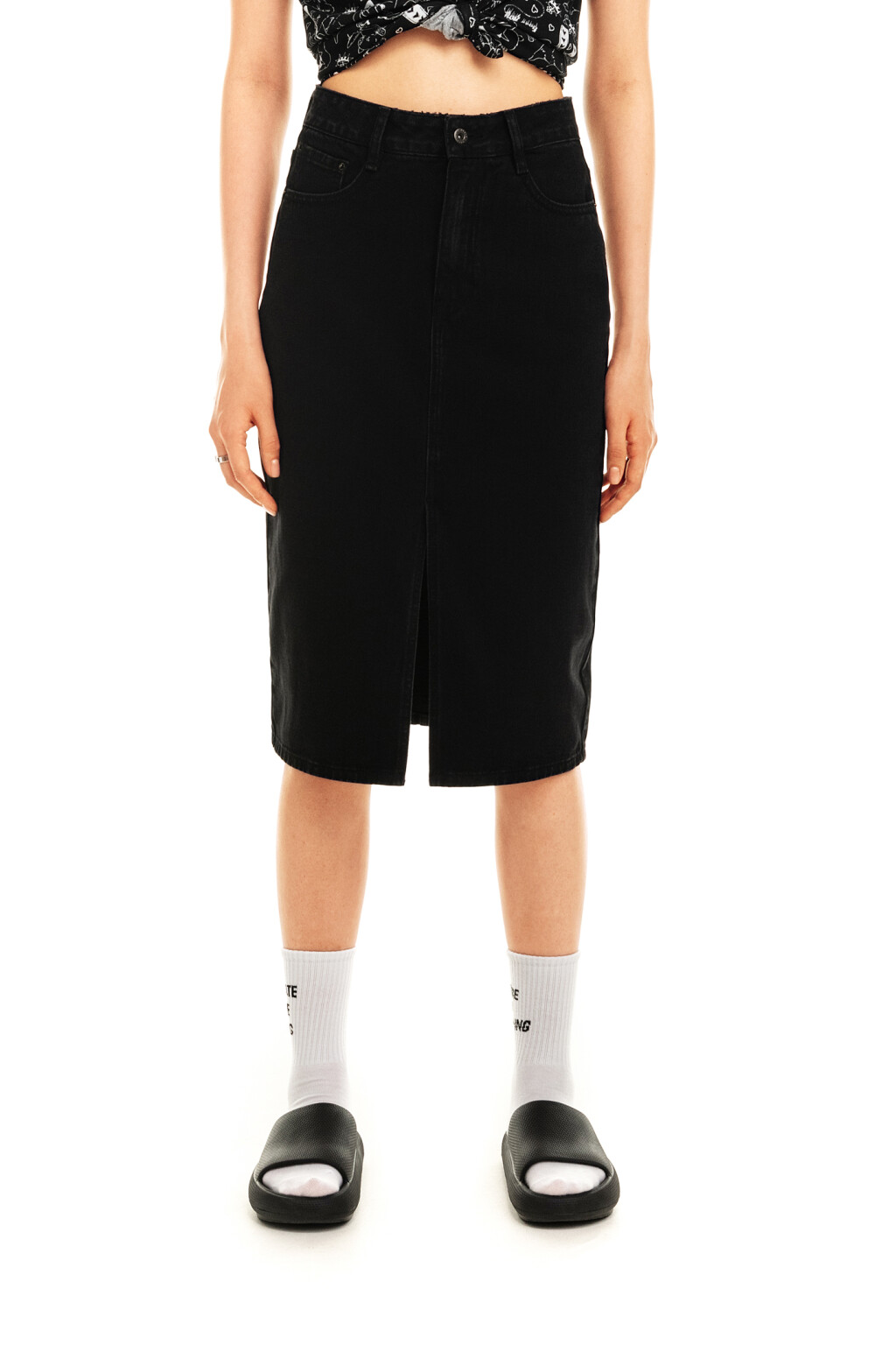 юбка джинсовая женская - цвет черный - 6