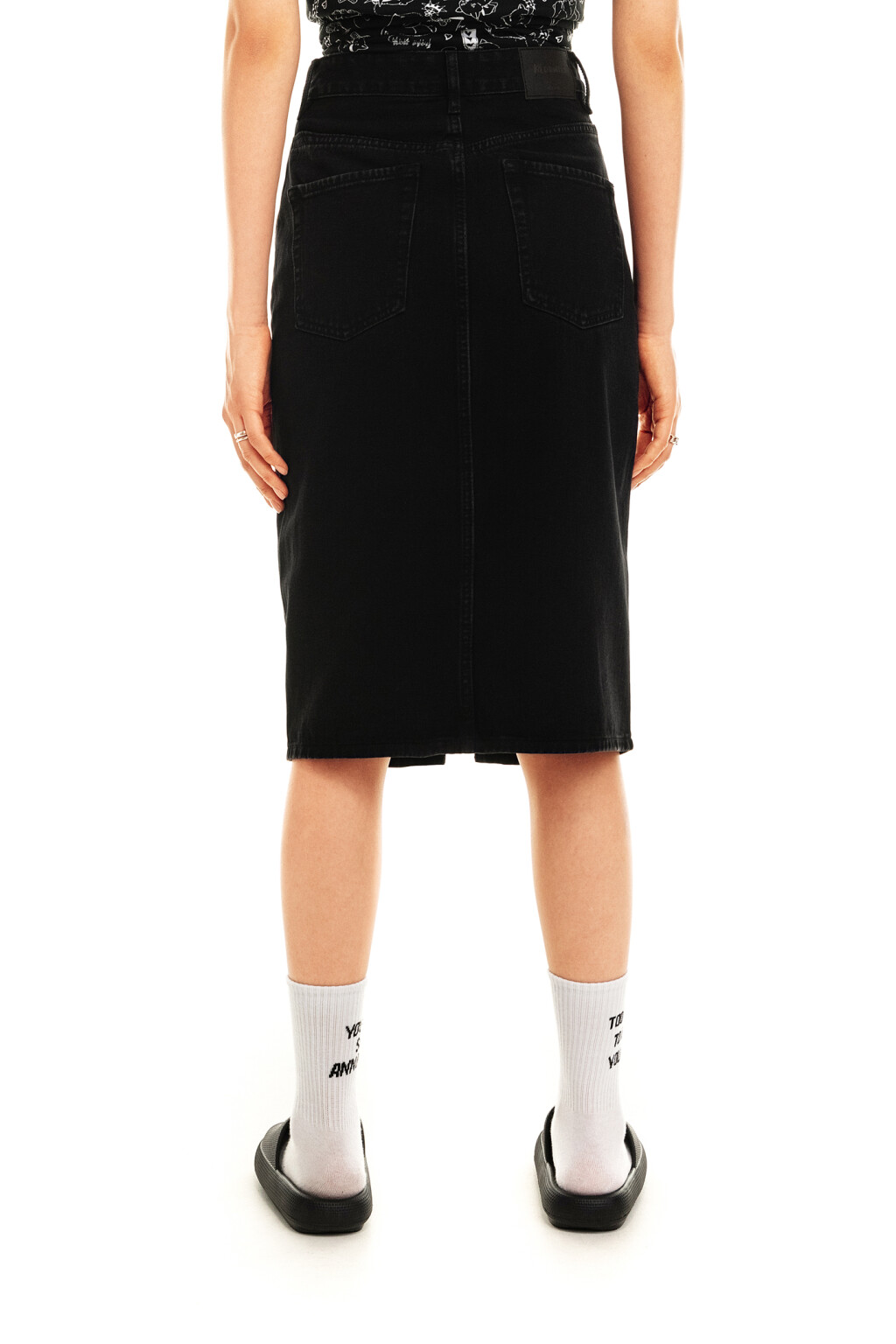 юбка джинсовая женская - цвет черный - 1