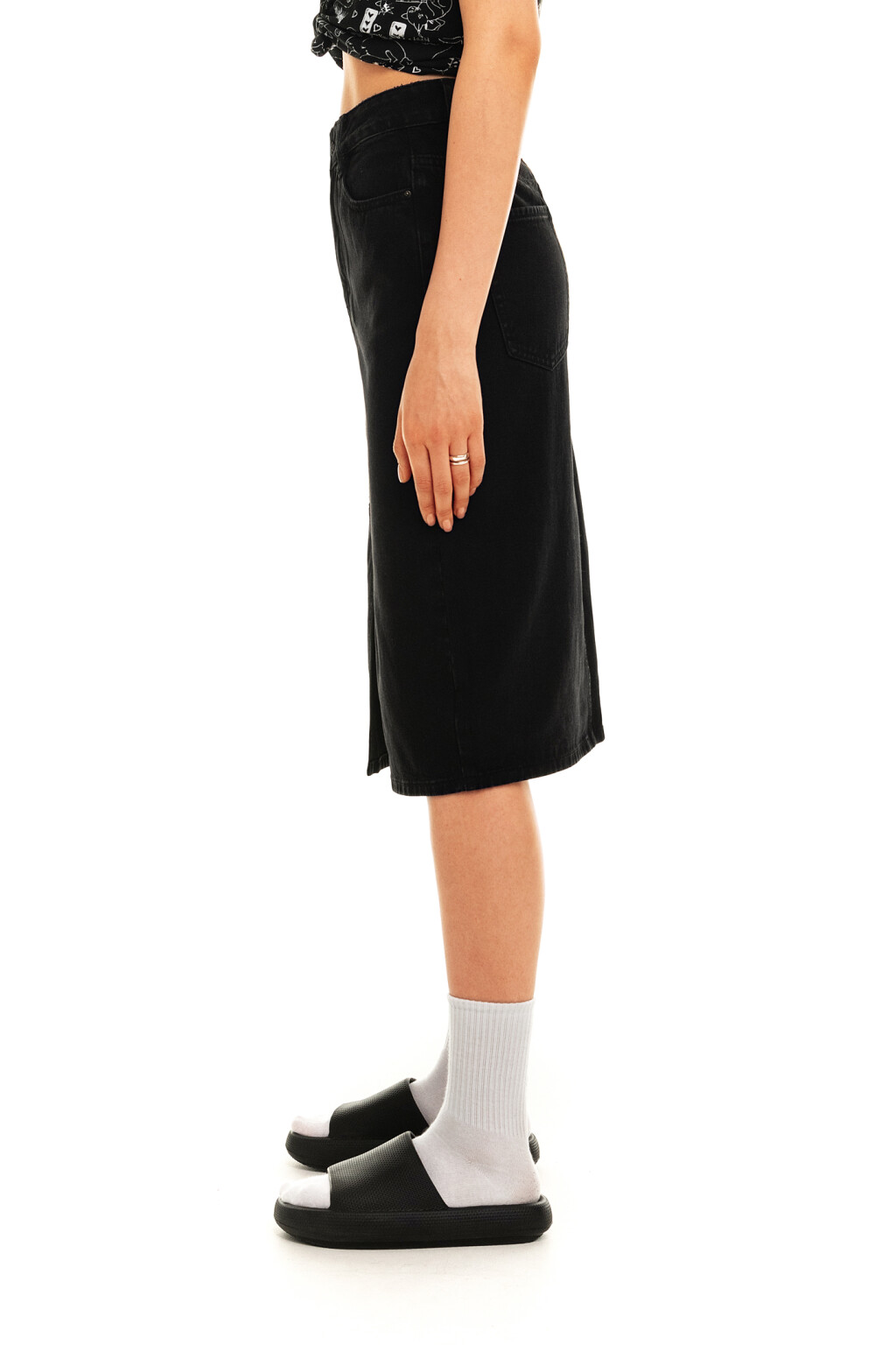 юбка джинсовая женская - цвет черный - 2