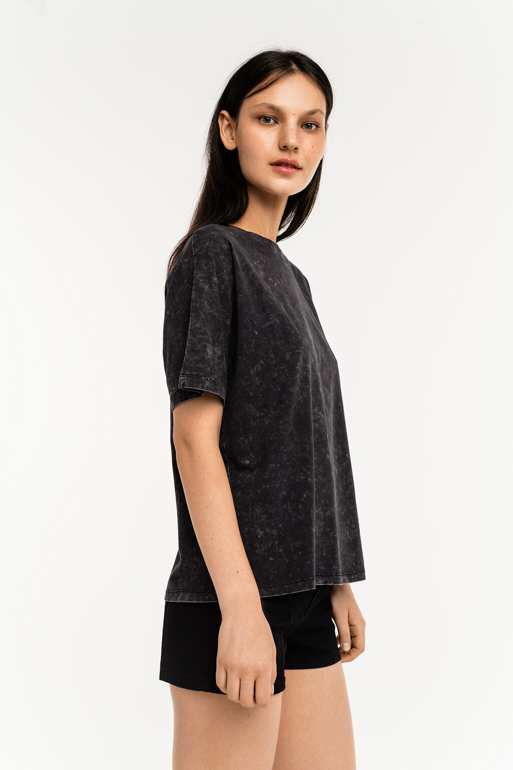 футболка женская - цвет черный - 3