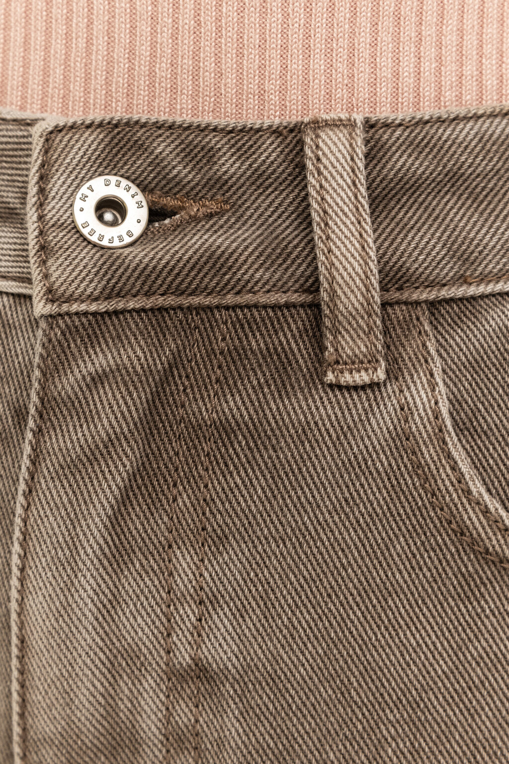 брюки джинсовые женские - цвет бежевый - 7