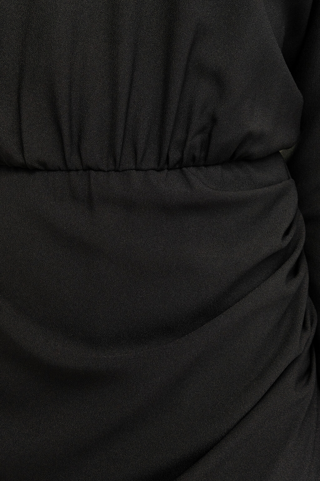 Платье миди с имитацией запаха - цвет черный - 7