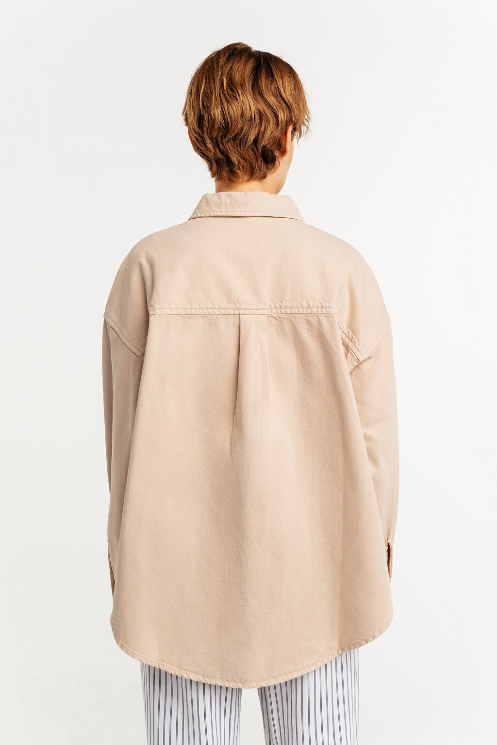 блузка джинсовая женская - цвет бежевый - 4