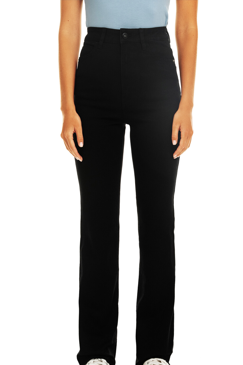 Джинсы клеш с необработанным нижним краем - цвет черный - 5