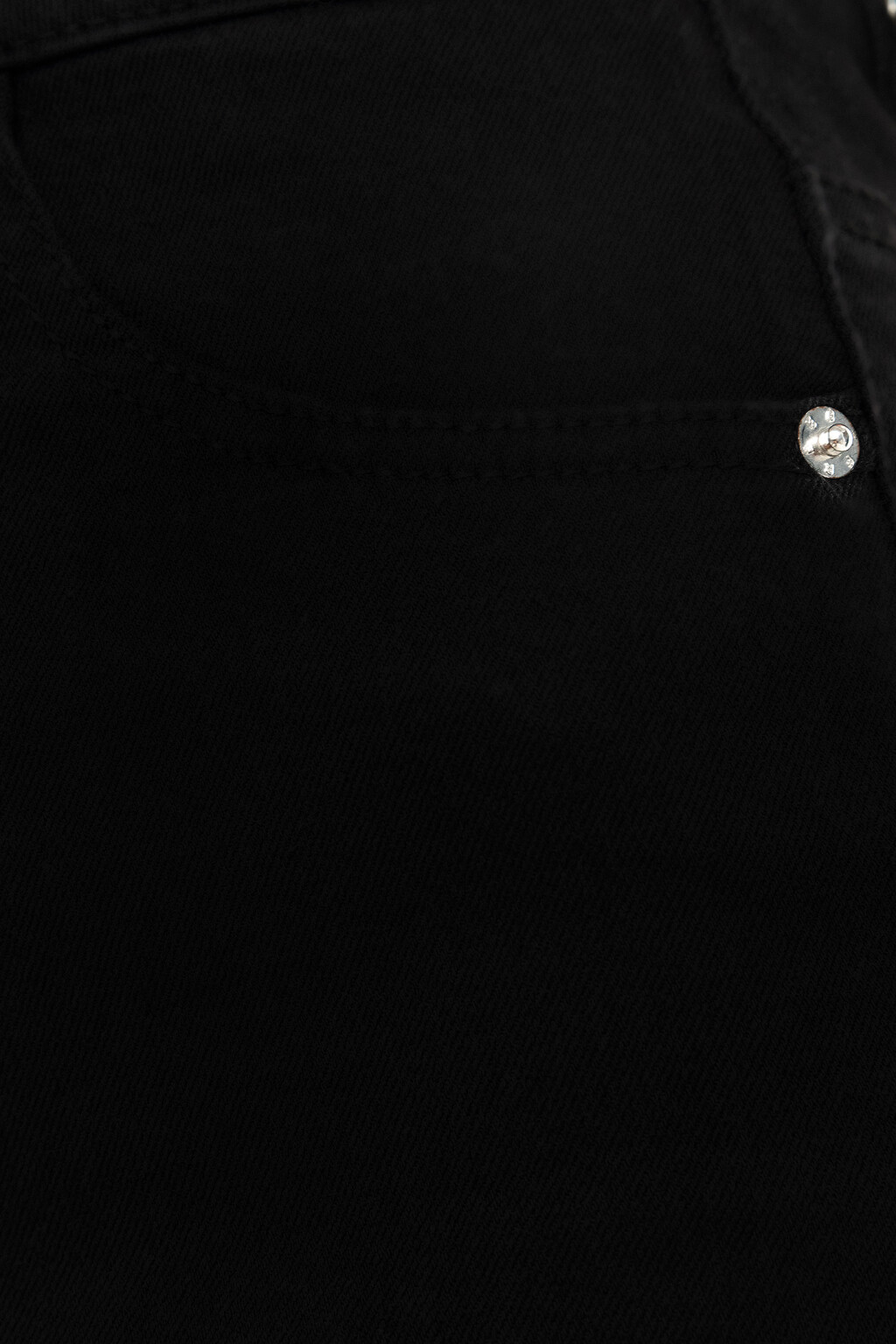 Джинсы клеш с необработанным нижним краем - цвет черный - 7