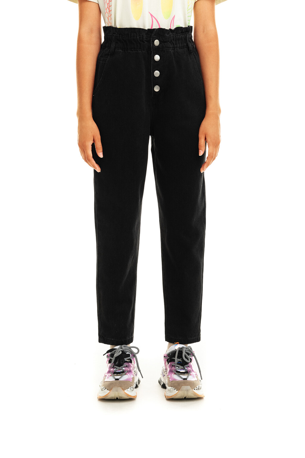 брюки джинсовые женские - цвет черный - 1