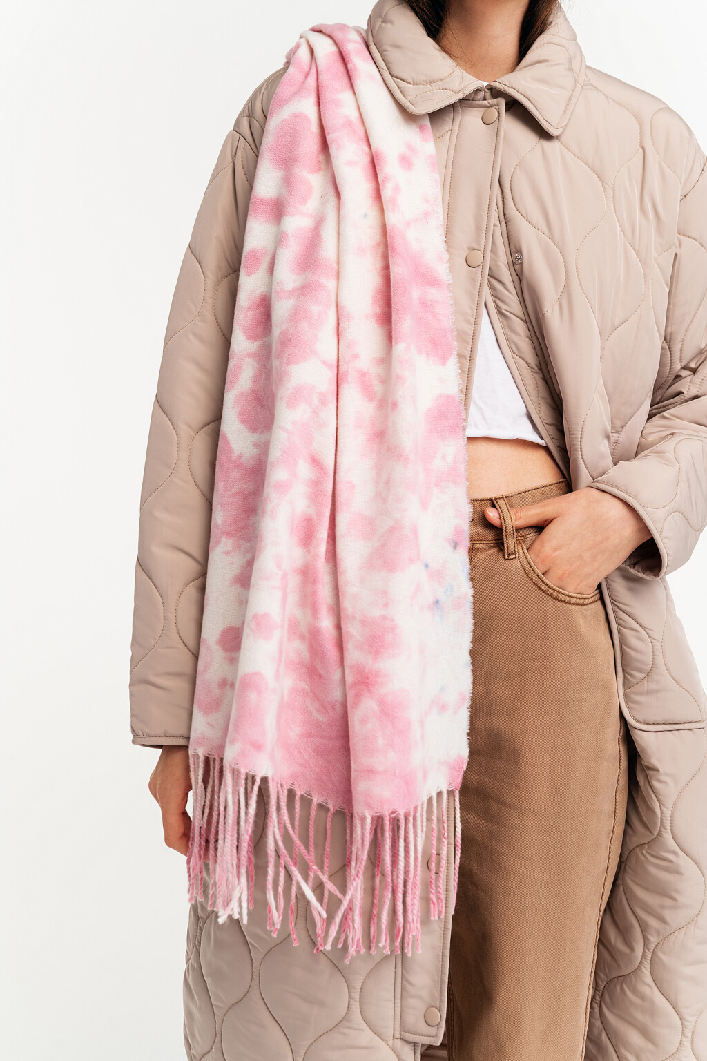 шарф женский - цвет розовый - 1