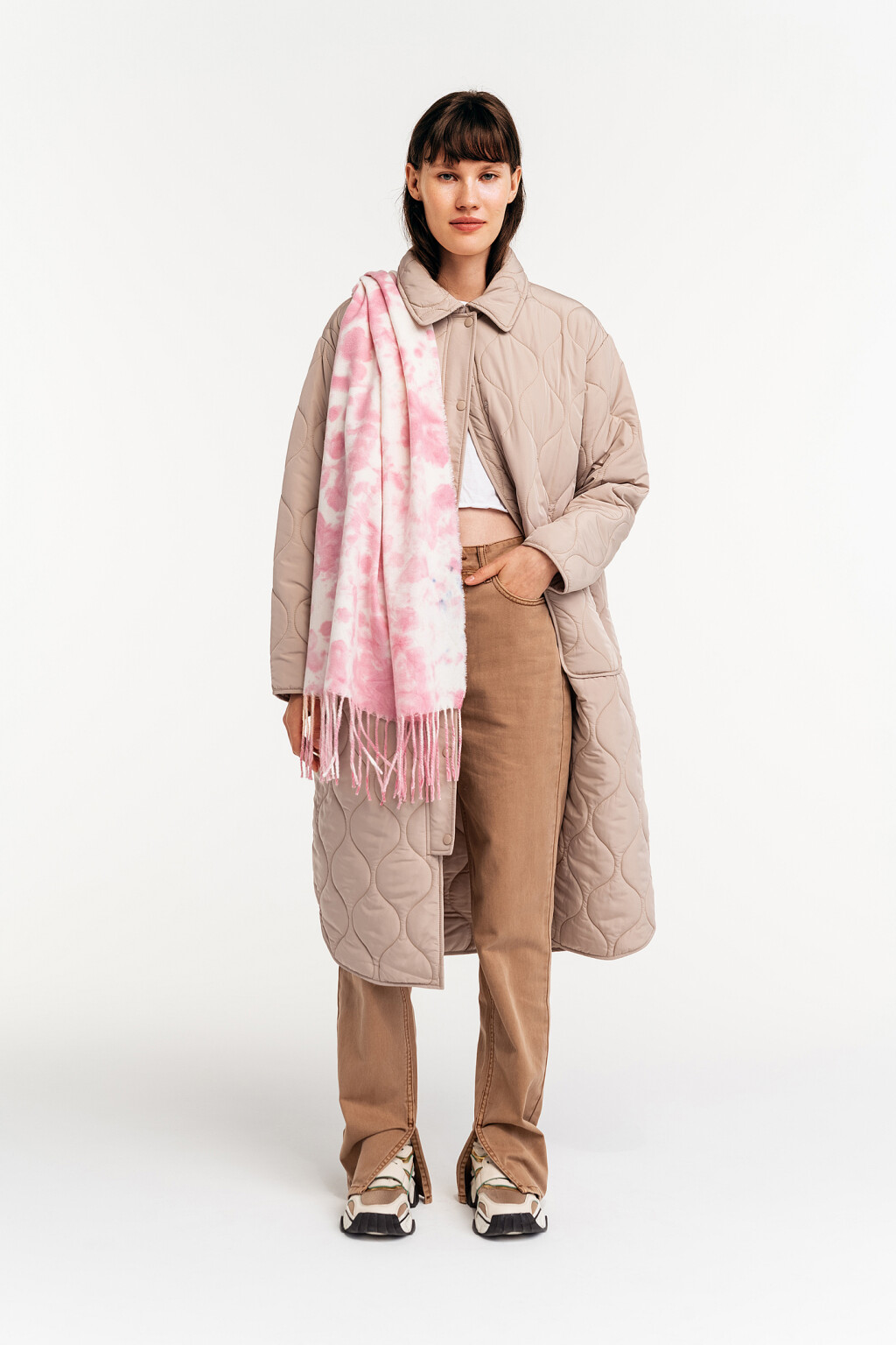 шарф женский - цвет розовый - 2