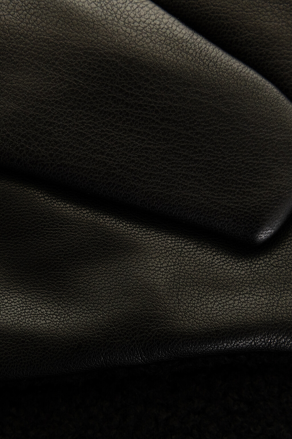 Варежки из искусственной кожи - цвет черный - 3