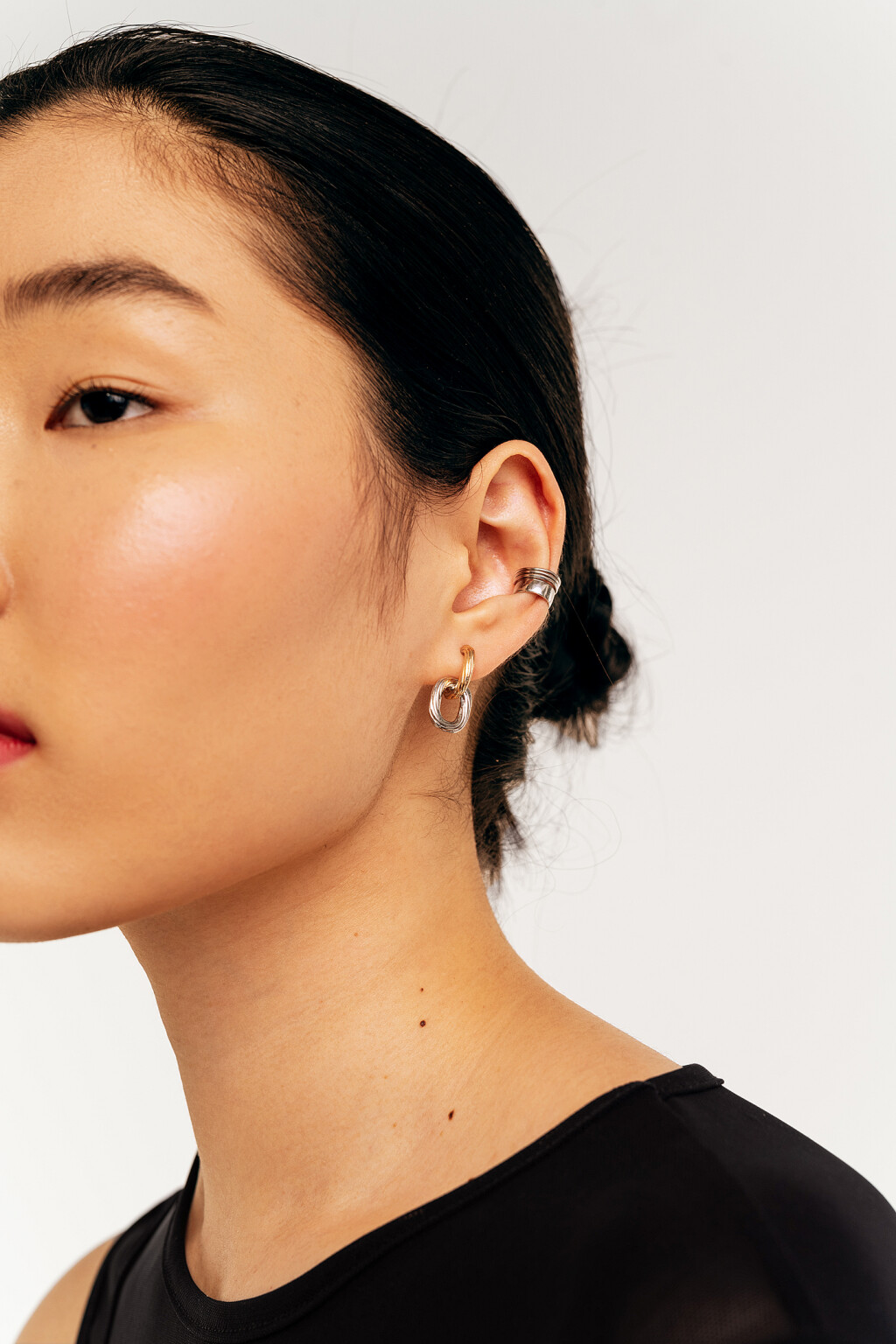 серьги женские - цвет серый - 1