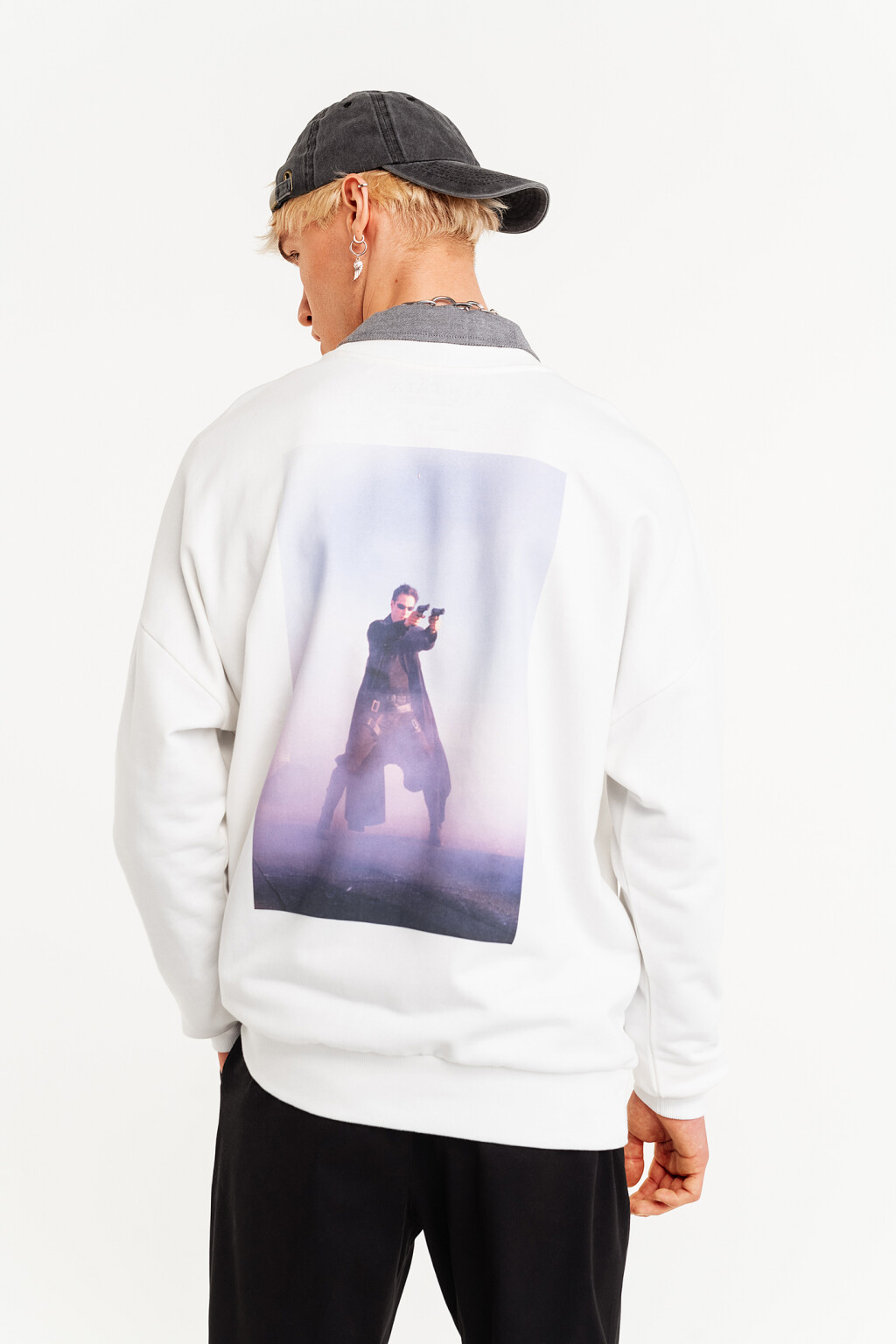 джемпер мужской - цвет белый - 4