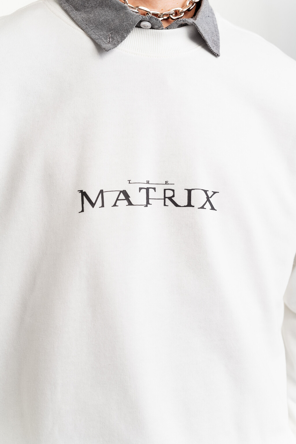 джемпер мужской - цвет белый - 5