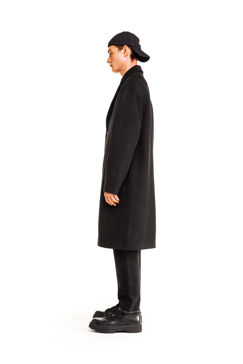 Пальто классическое прямое - цвет черный - 2