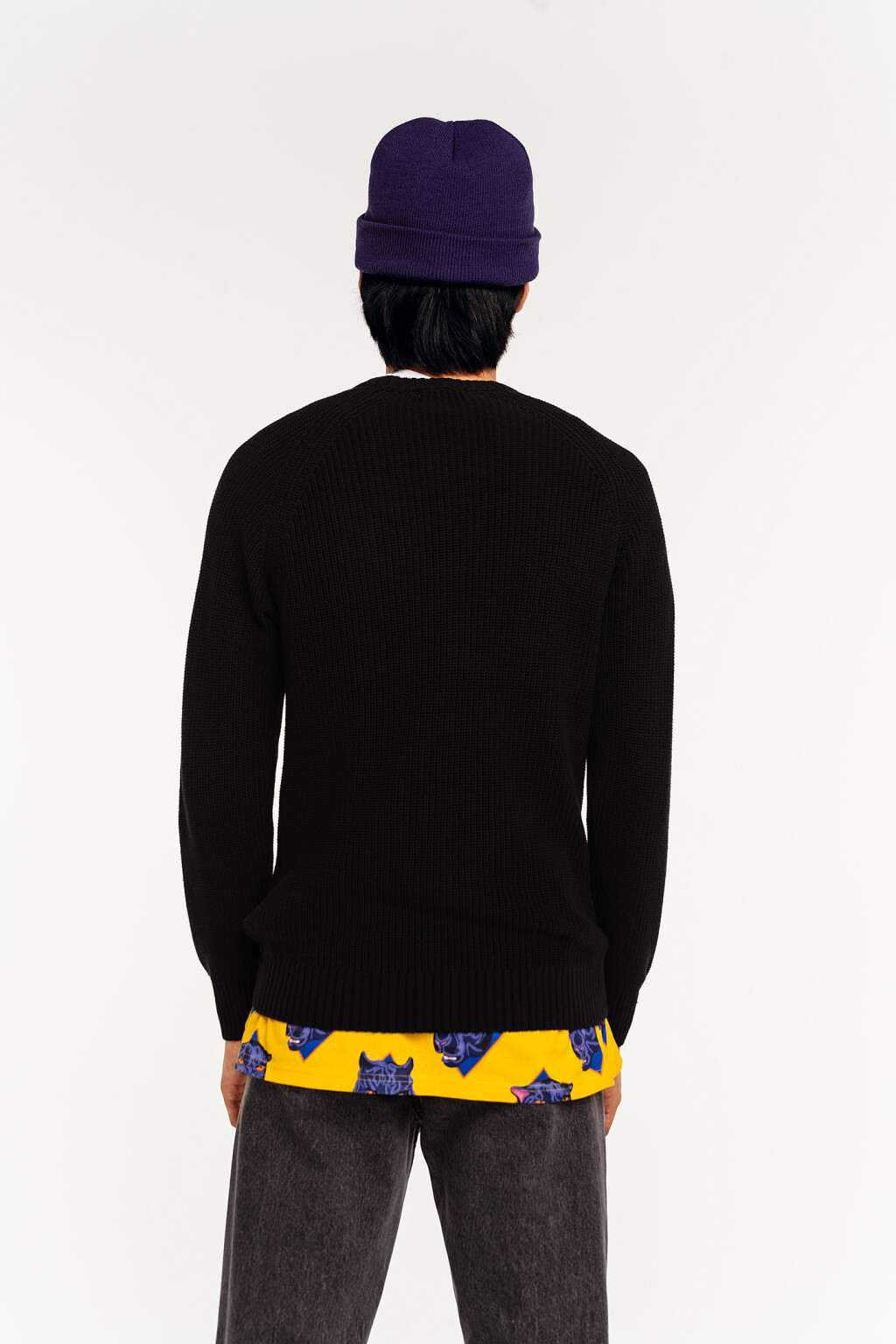 джемпер мужской - цвет черный - 3