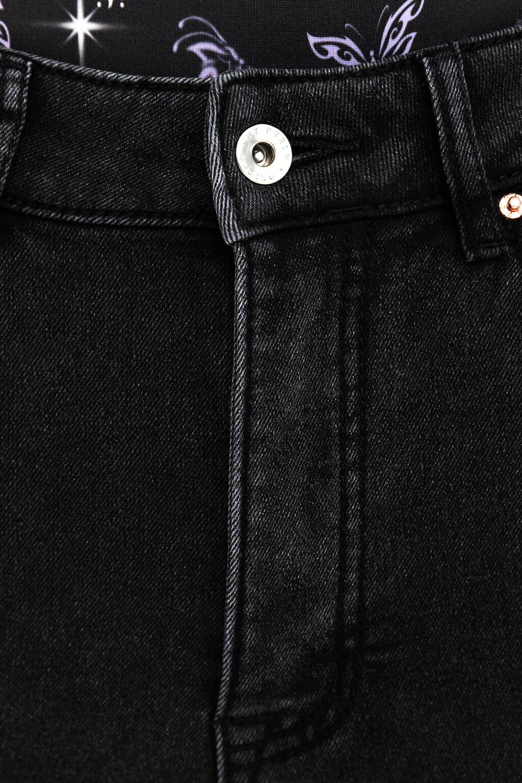 Джинсы скинни утепленные на флисе - цвет серый - 4