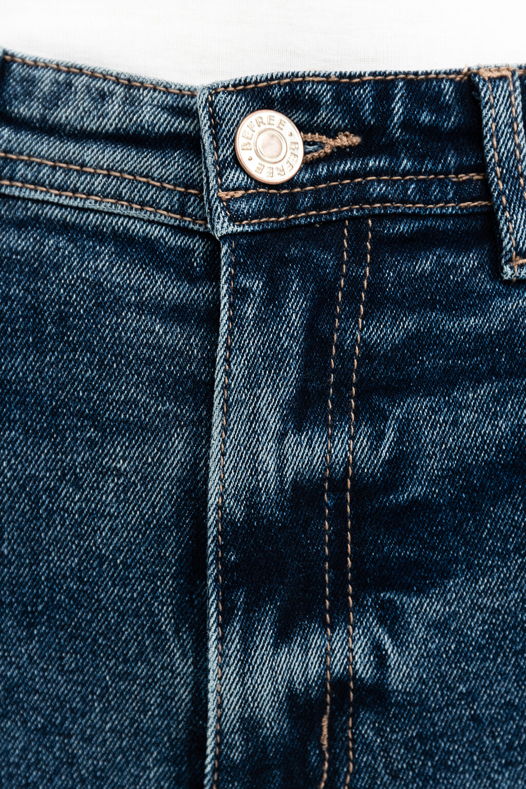 Джинсы клеш с высокой посадкой - цвет синий - 4