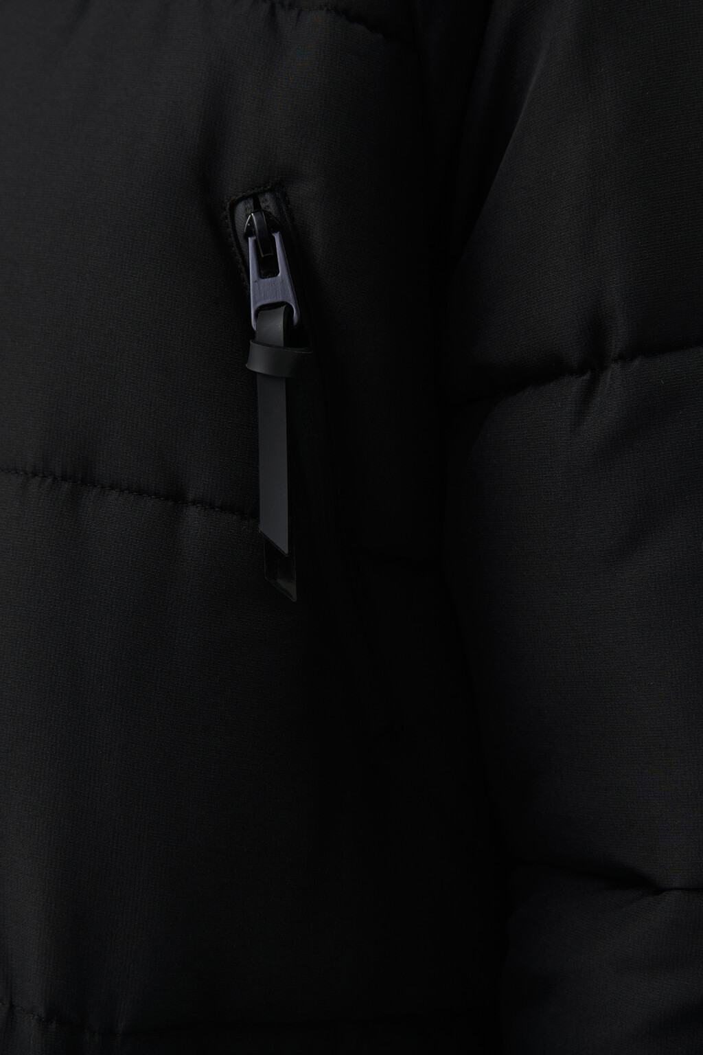 Пальто стеганое утепленное oversize - цвет черный - 6