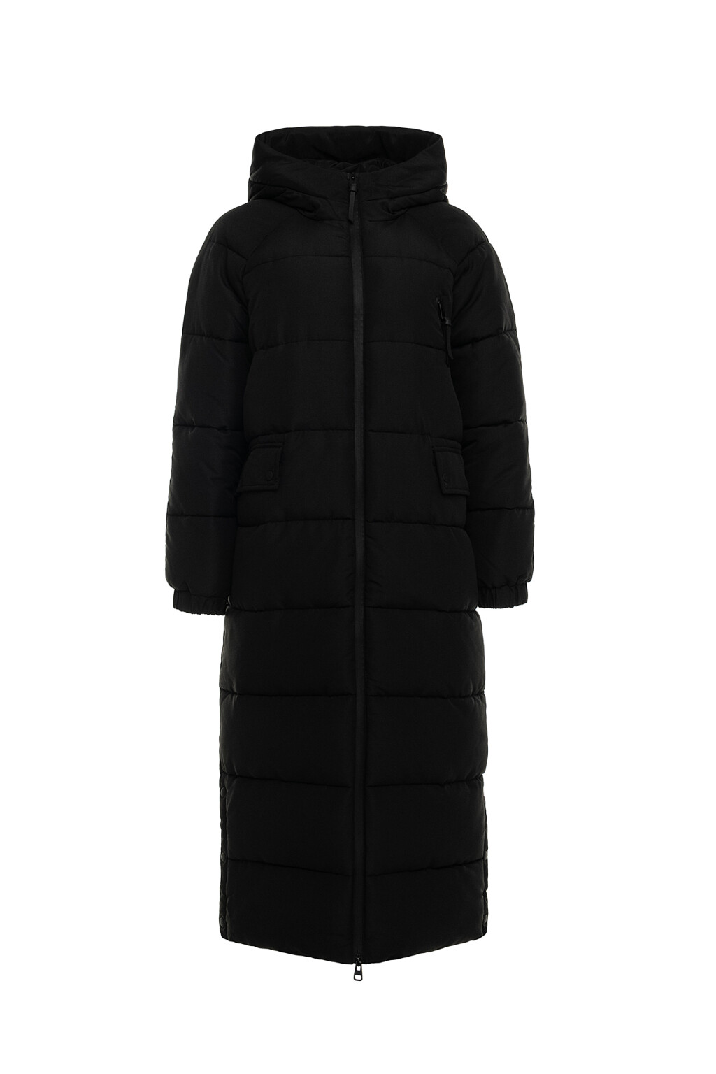 Пальто стеганое утепленное oversize - цвет черный - 8