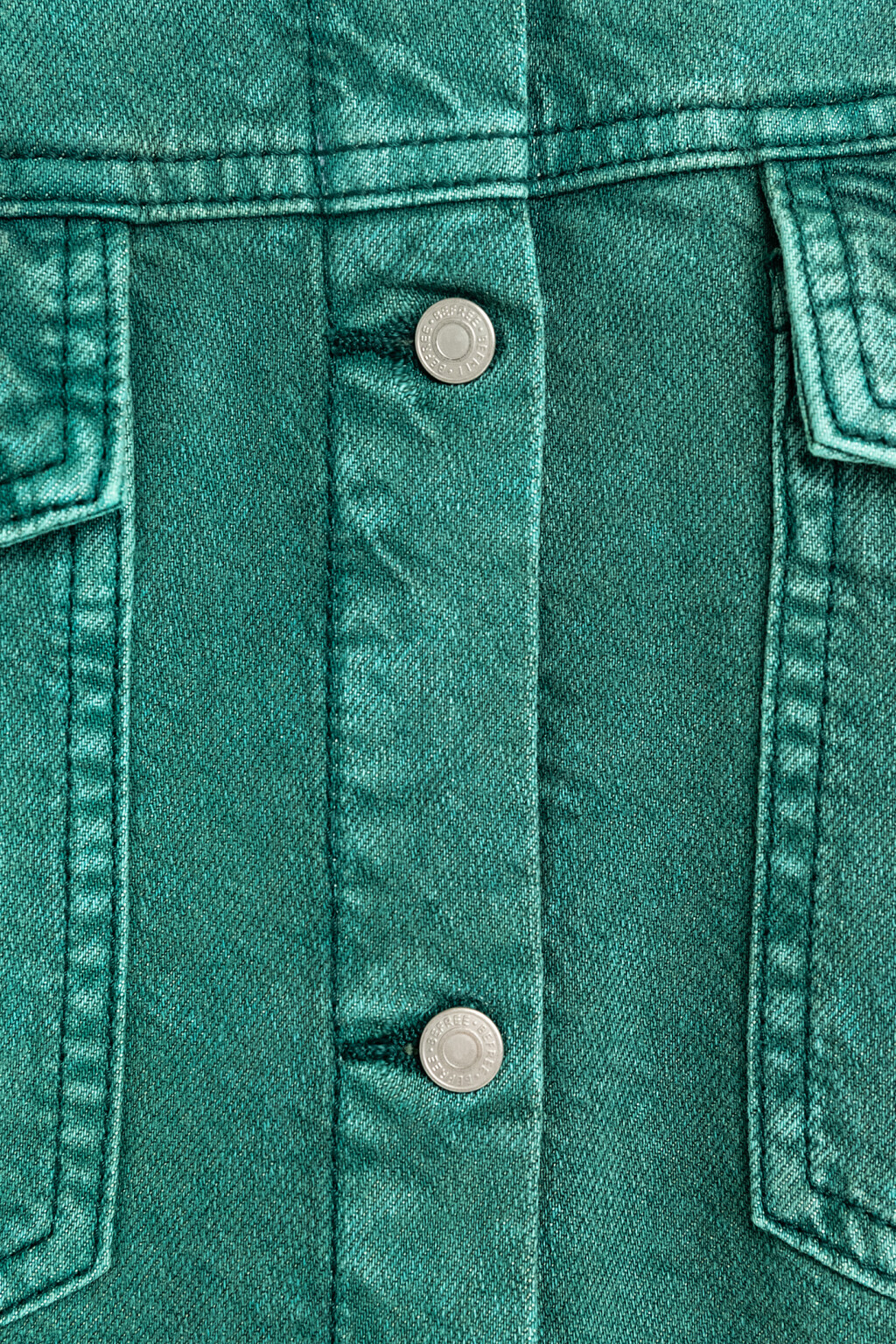 Рубашка джинсовая oversize - цвет зеленый - 5