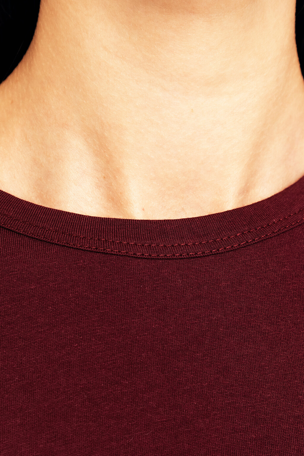 Футболка хлопковая укороченная - цвет бордовый - 7