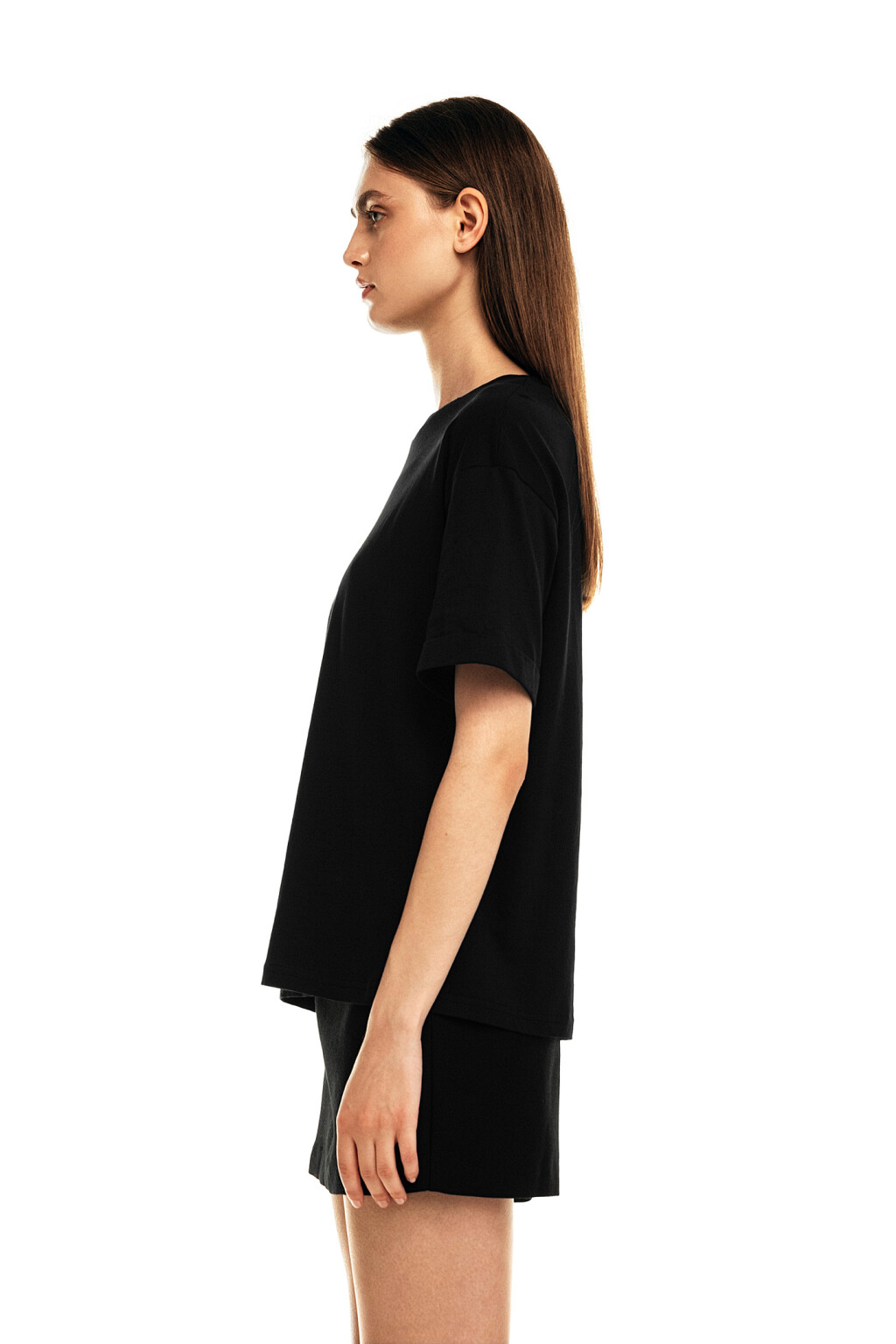 Футболка хлопковая oversize - цвет черный - 3