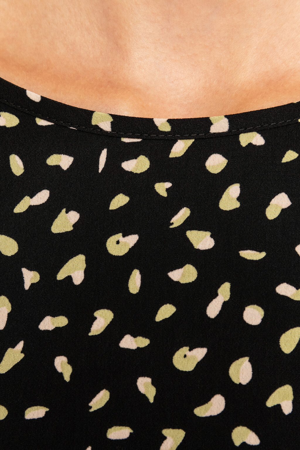 Платье oversize с воланом по нижнему краю - цвет зеленый - 7