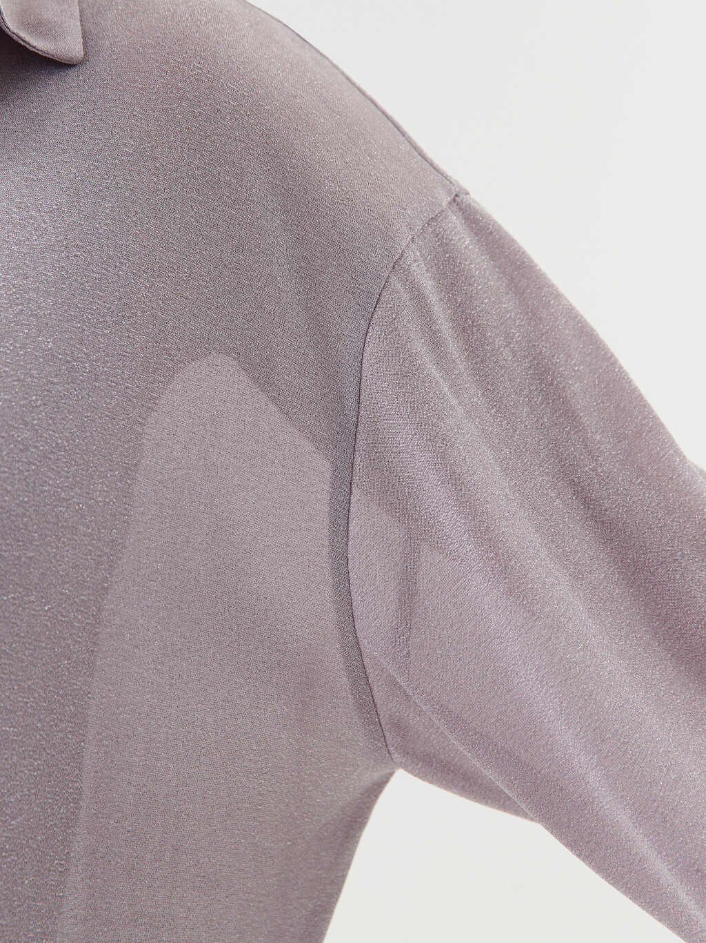 Рубашка oversize с люрексом - цвет сиреневый - 6