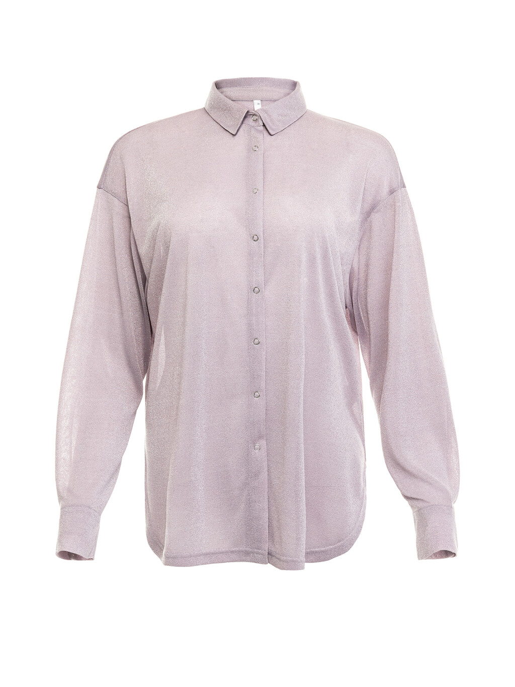 Рубашка oversize с люрексом - цвет сиреневый - 7