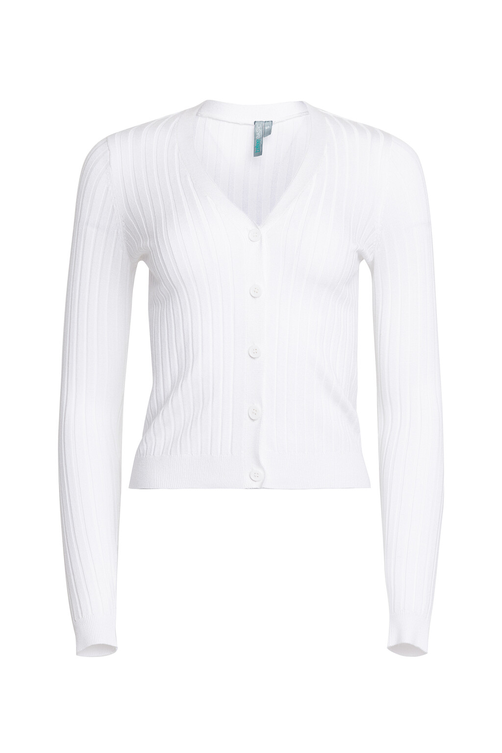 Кардиган вязаный в рубчик - цвет бежевый - 7